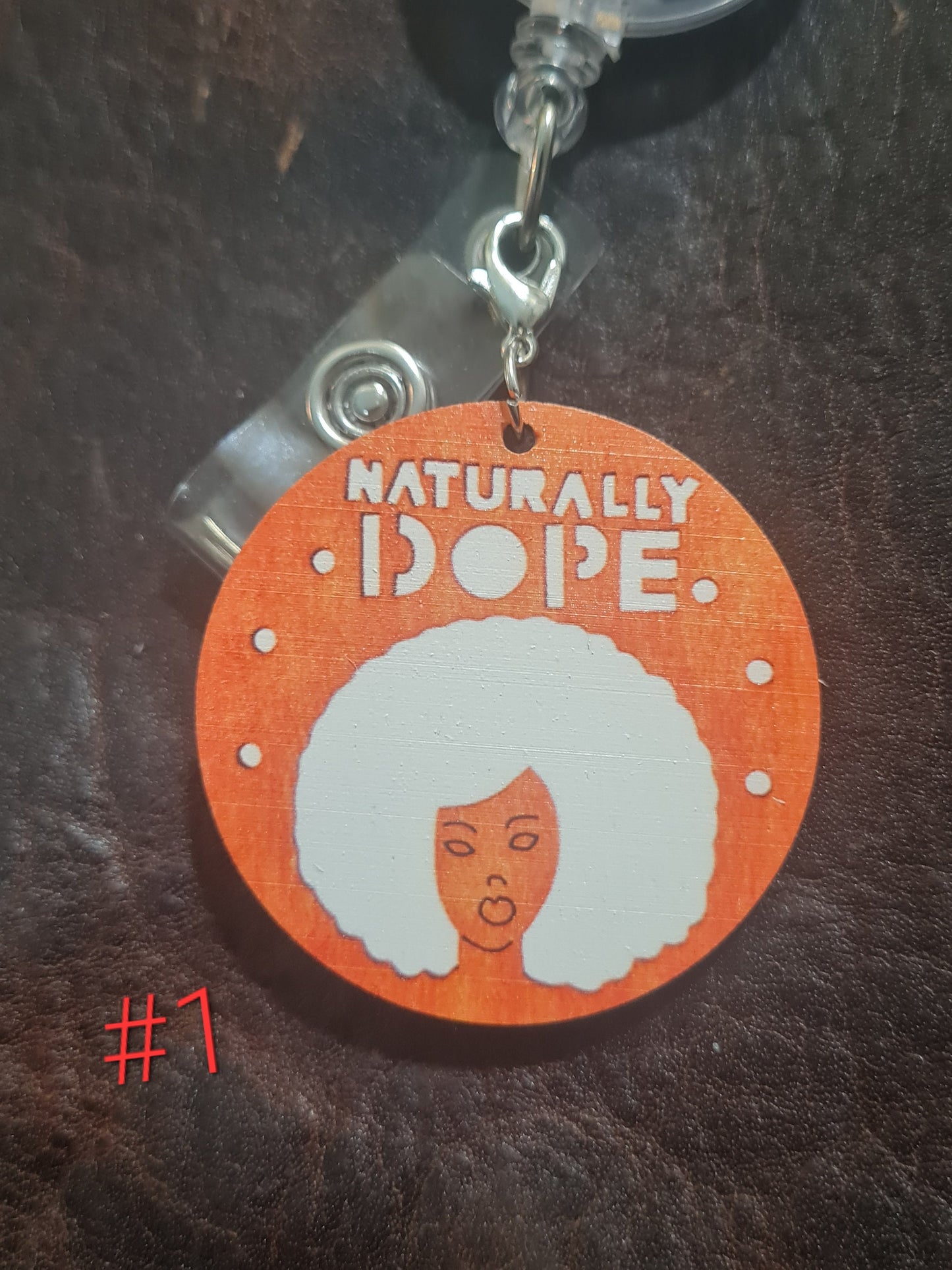 Africa Theme ~ ID Badge Reel Charm ~ Custom Made Charms ~ Badge Buddy ~ Black History Month ~ Love My Fro ~ Naturally Dope ~ African Badge