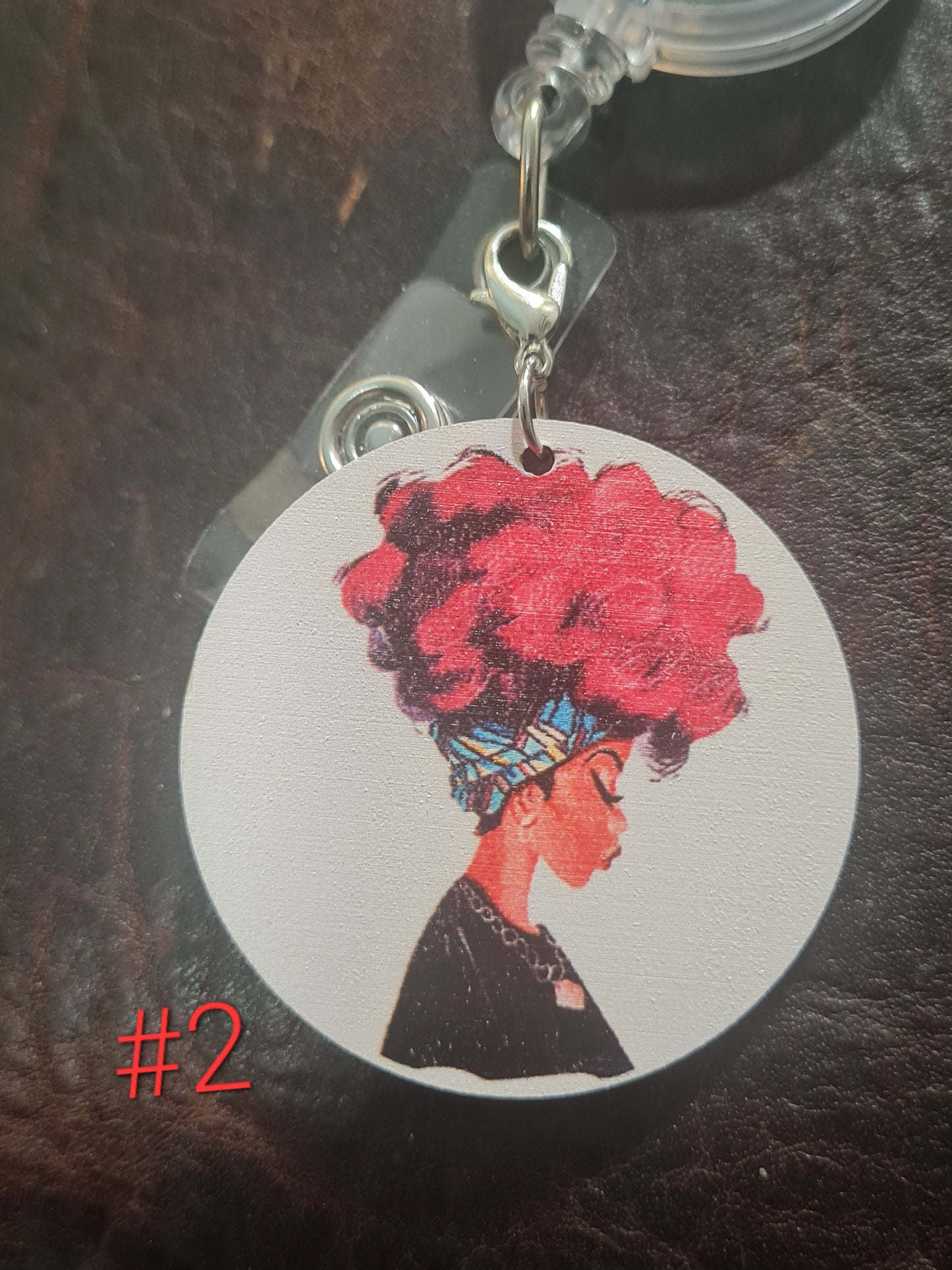 Africa Theme ~ ID Badge Reel Charm ~ Custom Made Charms ~ Badge Buddy ~ Black History Month ~ Love My Fro ~ Naturally Dope ~ African Badge