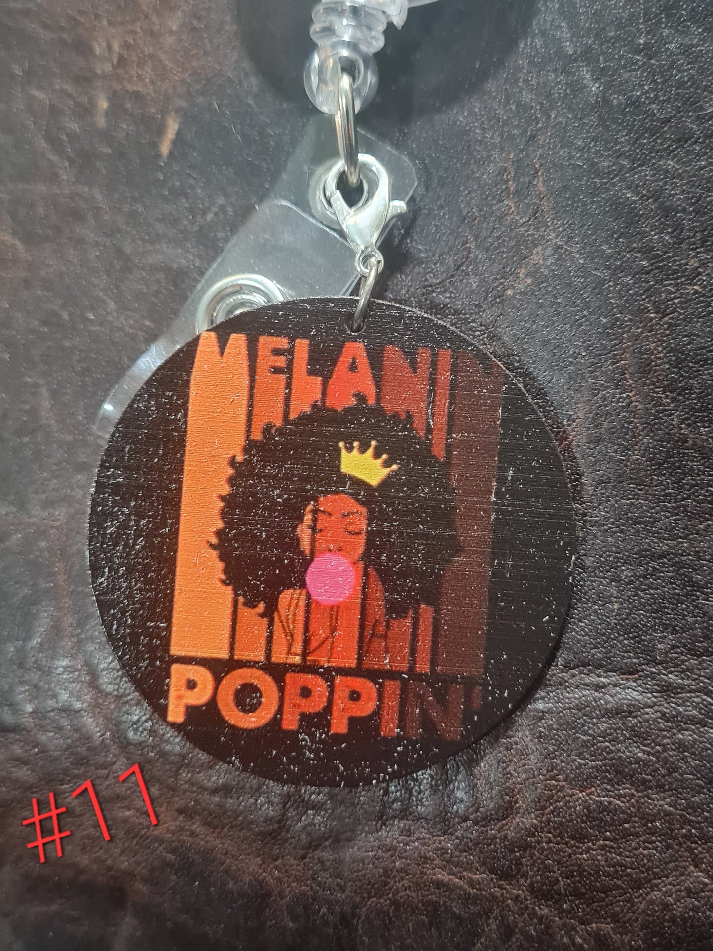 Africa Theme ~ ID Badge Reel Charm ~ Custom Made Charms ~ Black Girl Fly ~ Black History Month ~Melanin~African Badge~Afro Queen~Black Queen