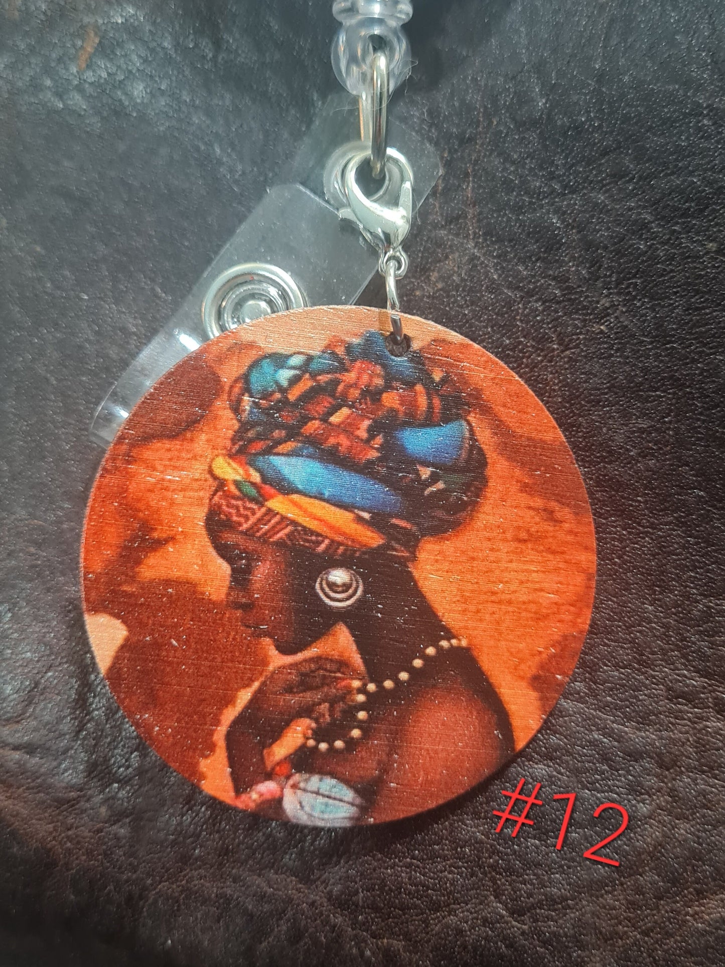 Africa Theme ~ ID Badge Reel Charm ~ Custom Made Charms ~ Black Girl Fly ~ Black History Month ~Melanin~African Badge~Afro Queen~Black Queen