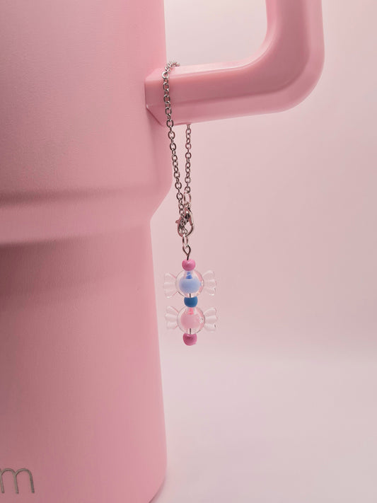 Hard Candy Tumbler Charm ~ Stanley Cup Charm ~ Custom Made Charms ~ Candy ~ Cup Charm ~ Cup Handle Charm ~ Wrapped Candy ~ Cup Accessory