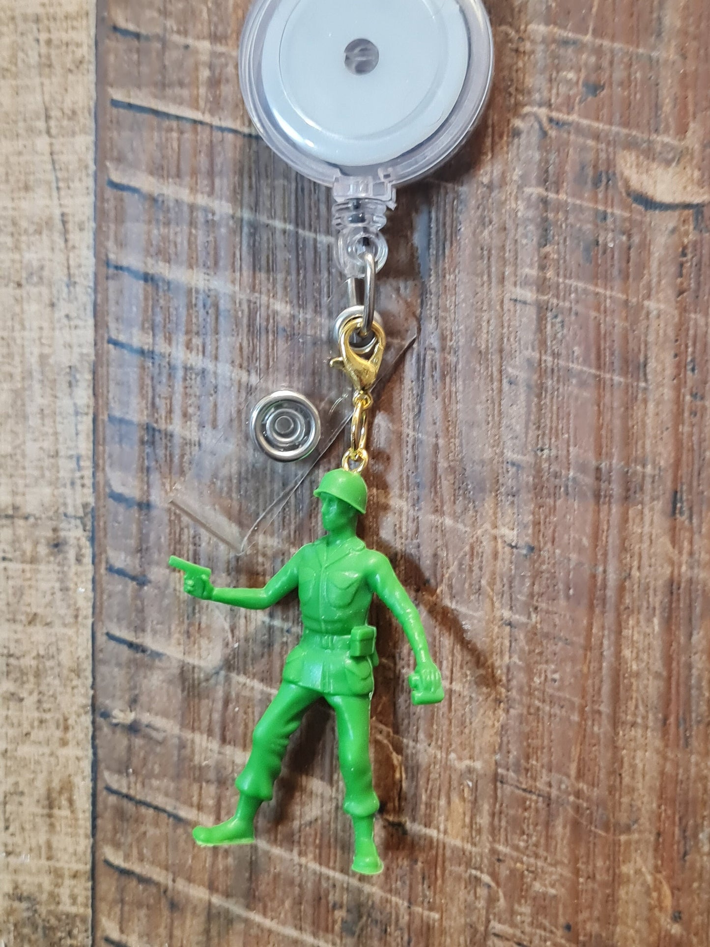 Soldier ~ ID Badge Reel Charm ~ Custom Made Charms ~ Badge Buddy ~ Badge Accessories ~ Army Mom ~ PTSD Awareness ~ Military ~ Marine Mom