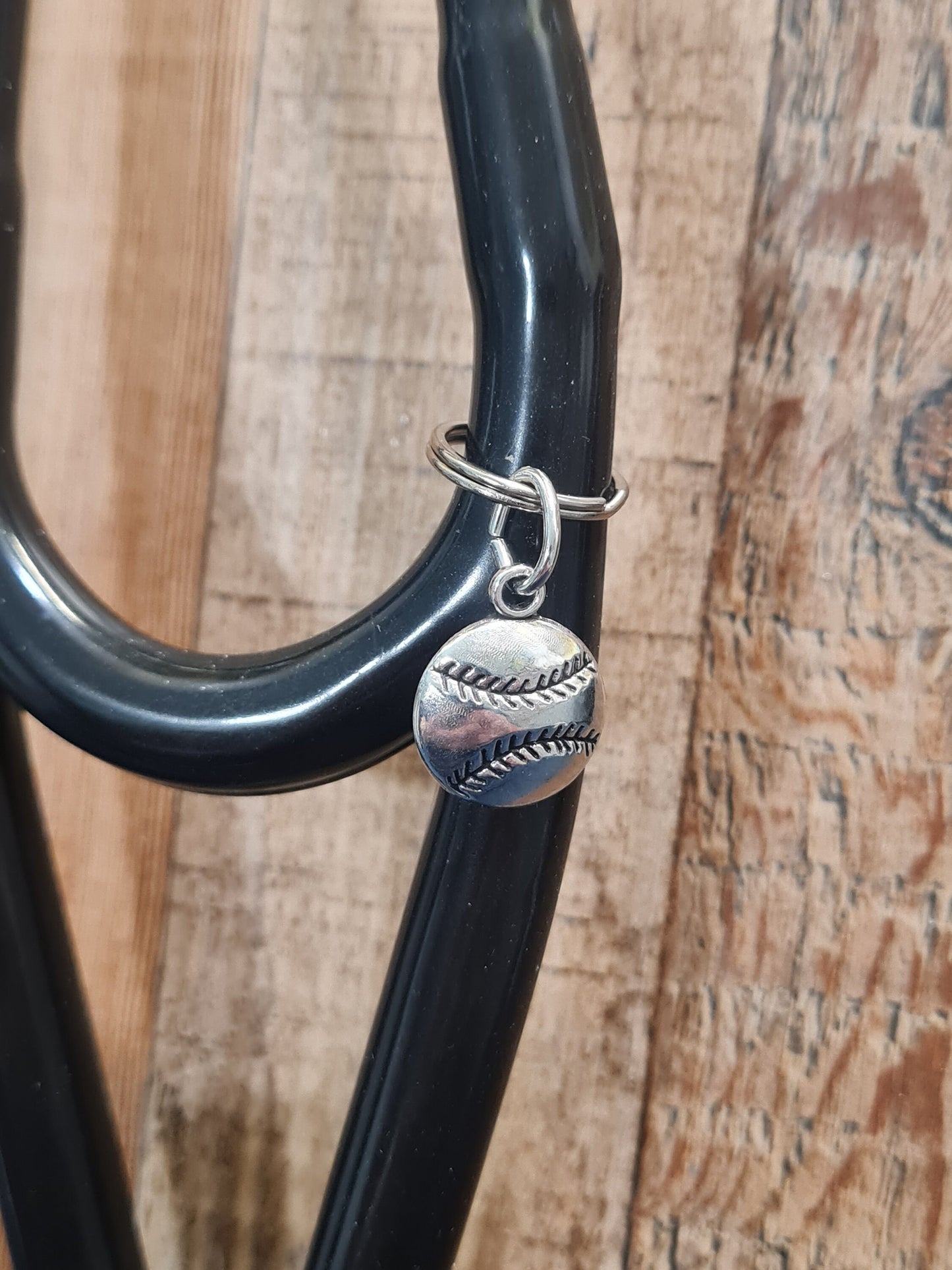 Baseball ~ Stethoscope Charm ~  RN Charm ~ Medical Stethoscope Charm  ~ Physician Charm ~ Stethoscope Tag ~ OT ~ PA