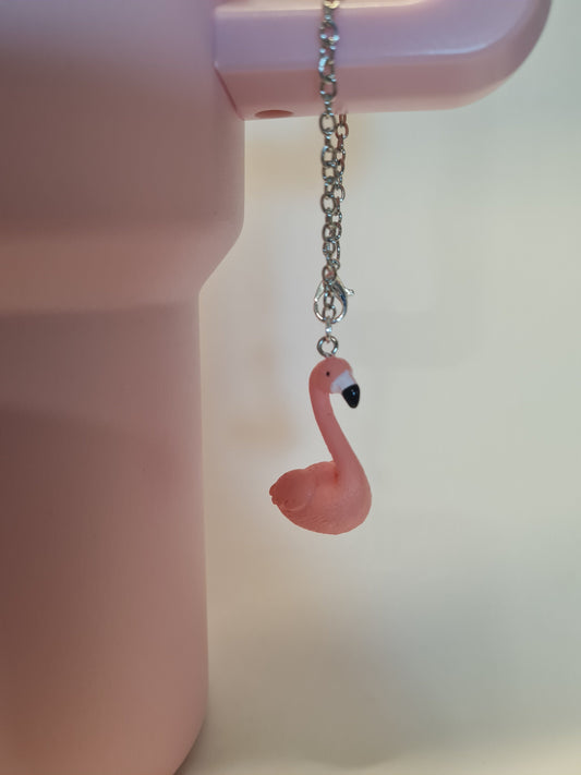Flamingo Tumbler Charm ~ Stanley Cup Charm ~ 40 oz. Cup Charms ~ Cup Charm ~ Cup Handle Charm ~ Cup Accessory ~ Flamingo Charm