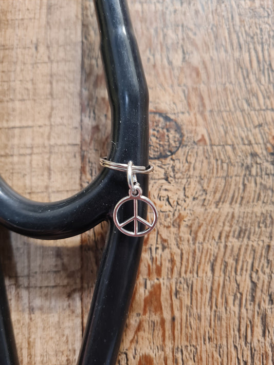 Peace ~ Stethoscope Charm ~  RN Charm ~ Medical Stethoscope Charm ~ Peace Sign ~ Physician Charm ~ Stethoscope Tag ~ OT ~ RT ~ Hippie