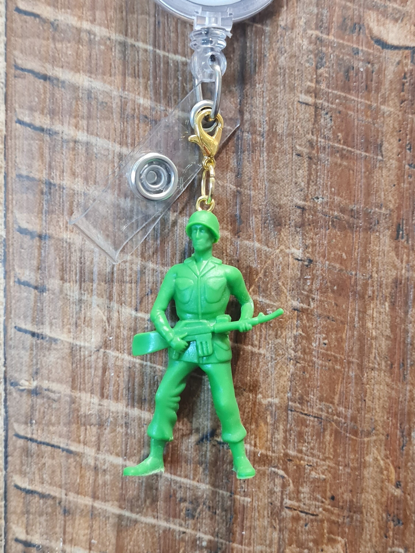 Soldier ~ ID Badge Reel Charm ~ Custom Made Charms ~ Badge Buddy ~ Badge Accessories ~ Army Mom ~ PTSD Awareness ~ Military ~ Marine Mom