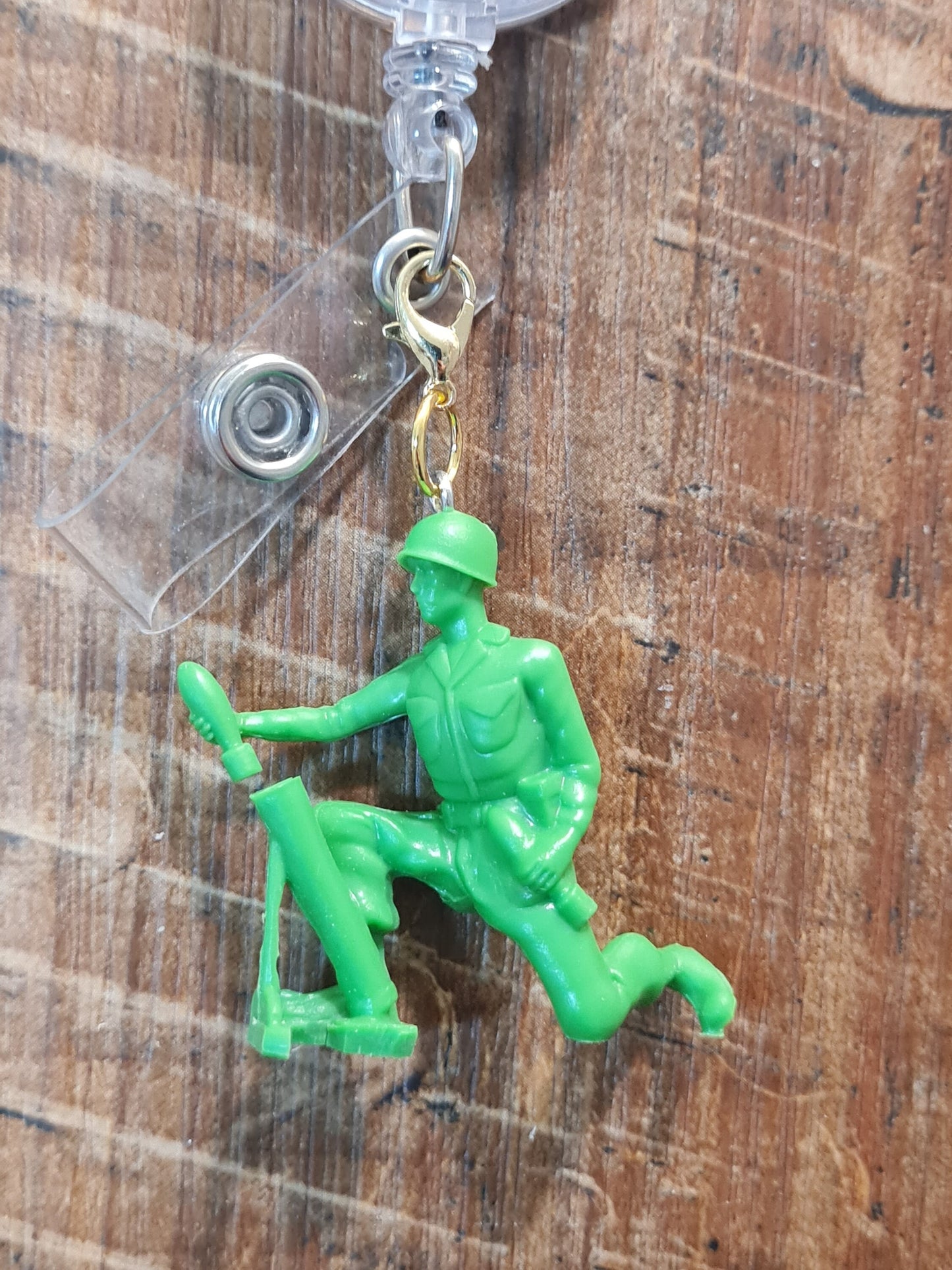 Soldier ~ ID Badge Reel Charm ~ Custom Made Charms ~ Badge Buddy ~ Badge Accessories ~ Army Mom ~ PTSD Awareness ~ Military ~ Marine Mom
