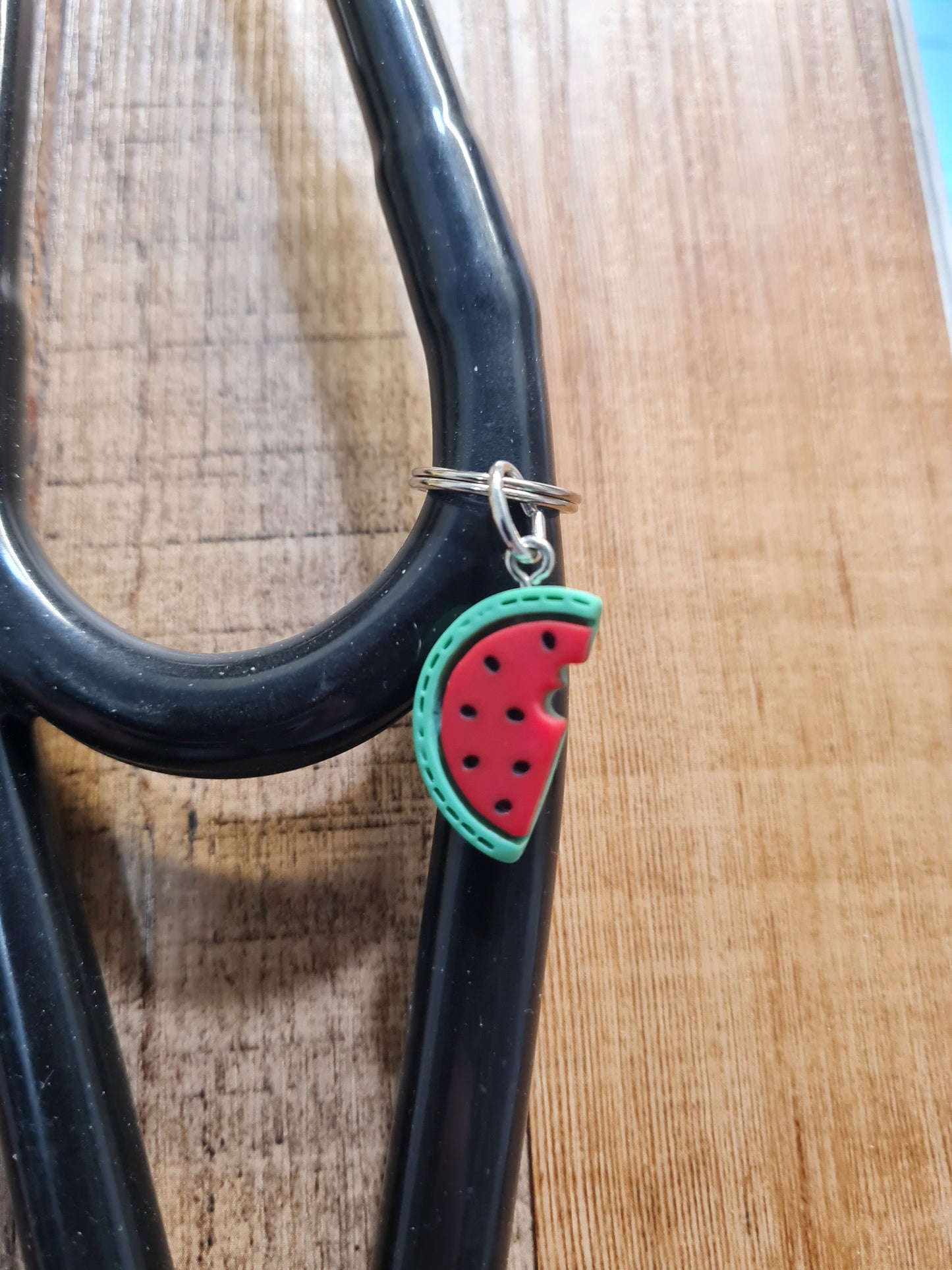 Watermelon ~ Stethoscope Charm ~ RN Charm ~ Medical Stethoscope Charm ~ Physician Charm ~ Stethoscope Tag ~ OT ~ PT ~ Fruit Charm