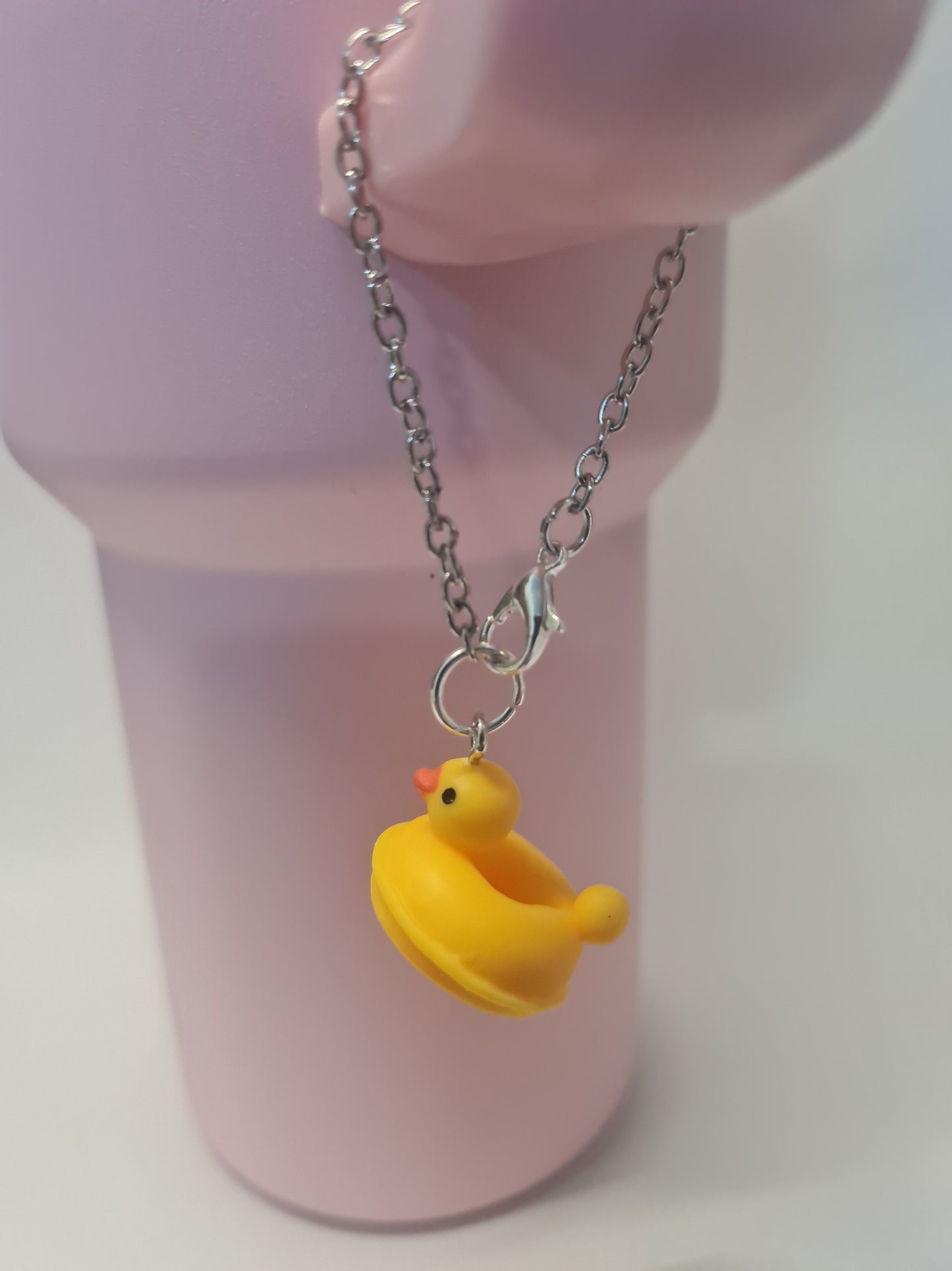 Rubber Duckie Tumbler Charm ~ Stanley Cup Charm ~ Custom Made Charms ~ Cup Charm ~ Cup Handle Charm ~ Rubber Duck ~ Duck Charm ~ Duck Float