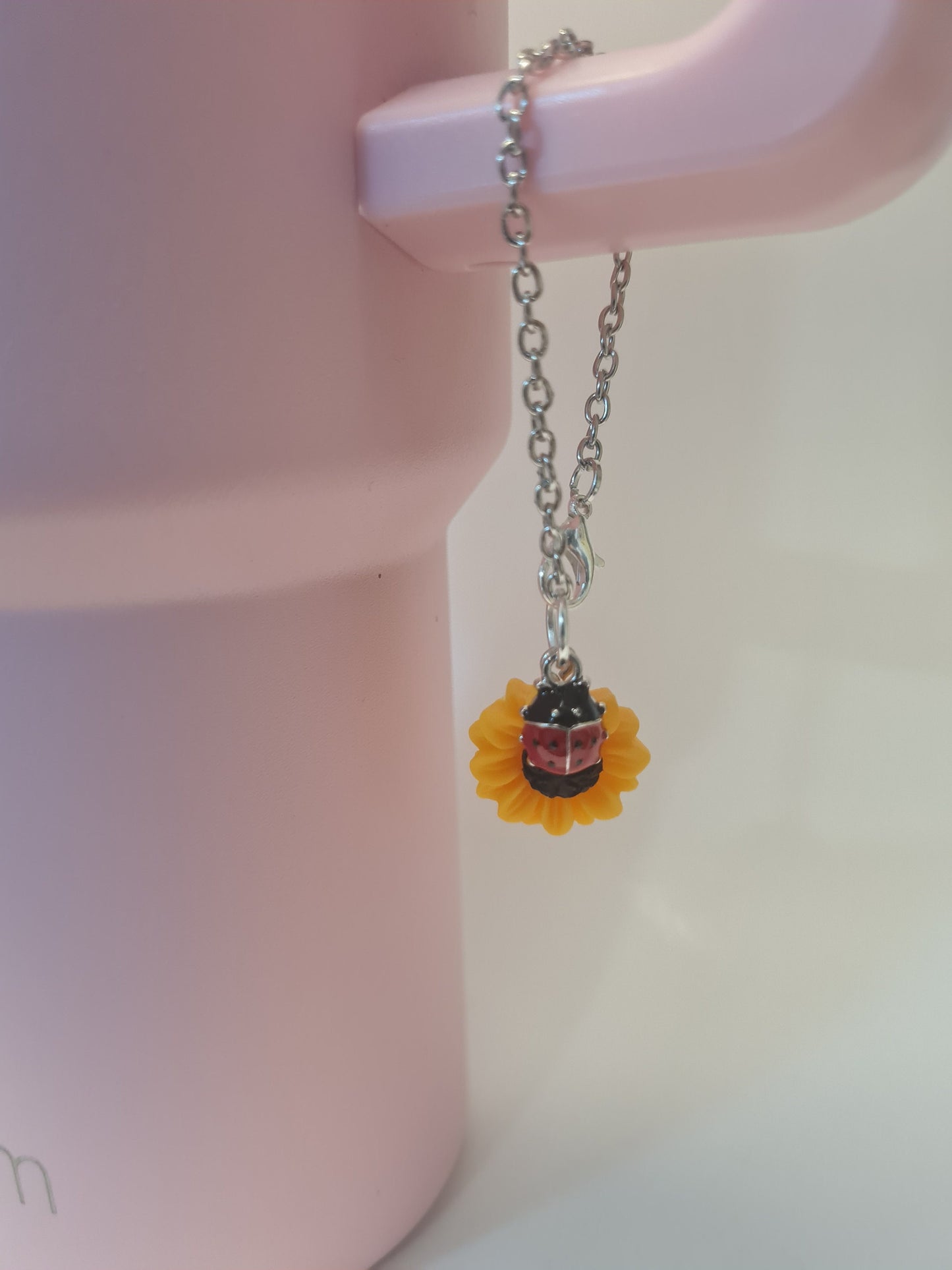 Daisy Tumbler Charm ~ Stanley Cup Charm ~ Custom Made Charms  ~ Sunflower  ~ Cup Charm ~ Cup Handle Charm ~ Bee ~ Honey Bee ~ Ladybug