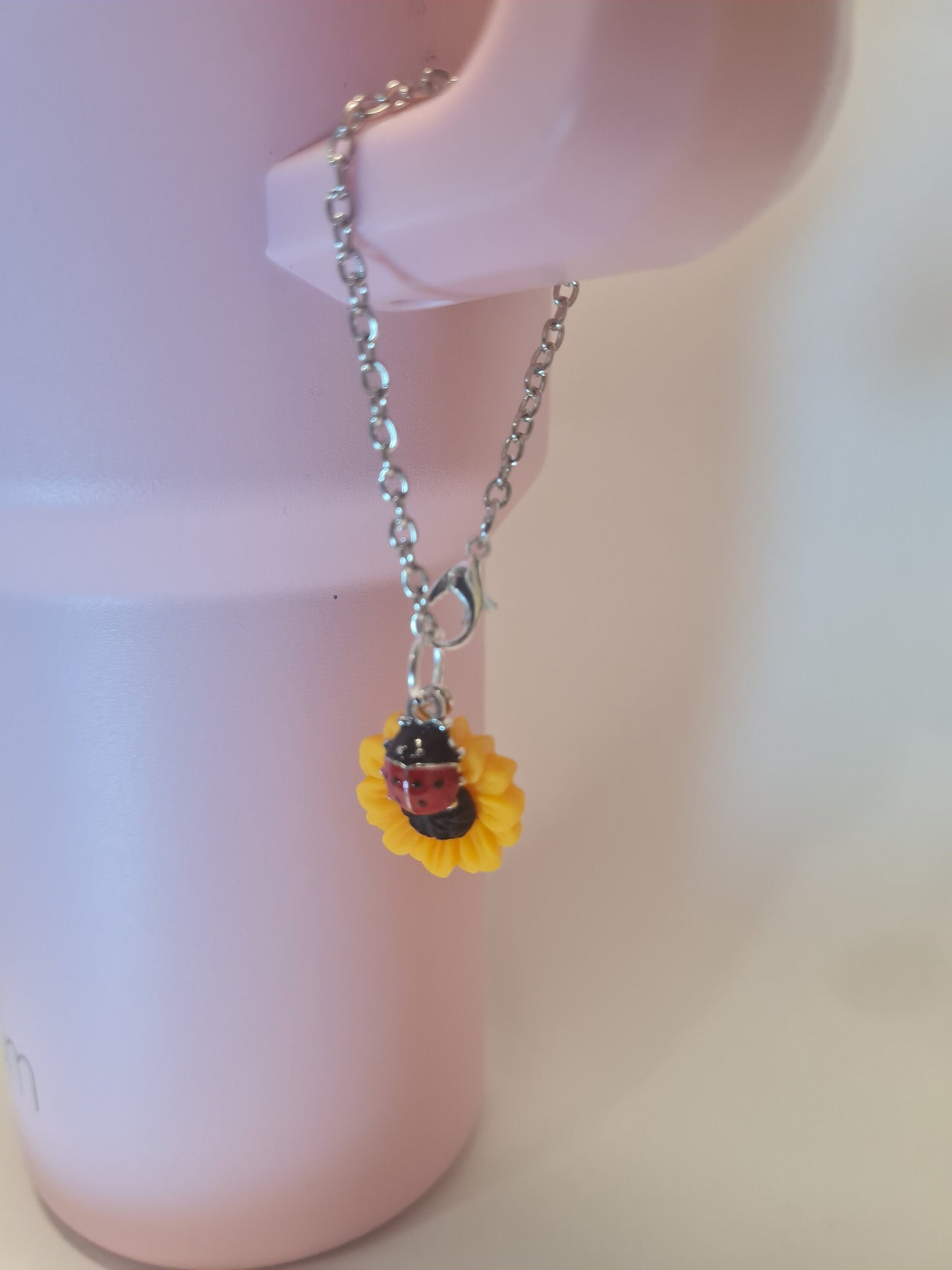Daisy Tumbler Charm ~ Stanley Cup Charm ~ Custom Made Charms  ~ Sunflower  ~ Cup Charm ~ Cup Handle Charm ~ Bee ~ Honey Bee ~ Ladybug