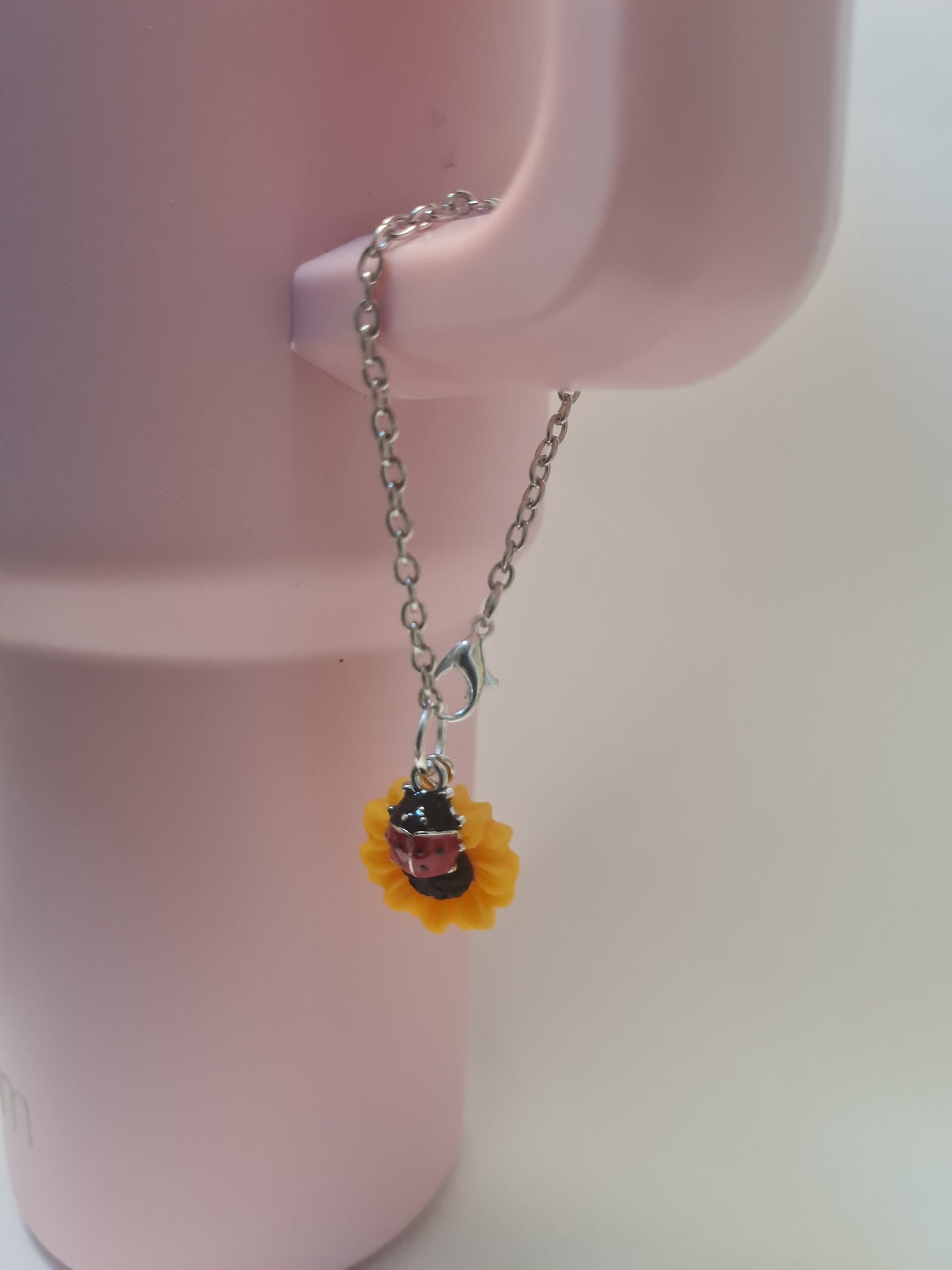 Daisy Tumbler Charm ~ Stanley Cup Charm ~ Custom Made Charms  ~ Sunflower  ~ Cup Charm ~ Cup Handle Charm ~ Bee ~ Honey Bee ~ Ladybug