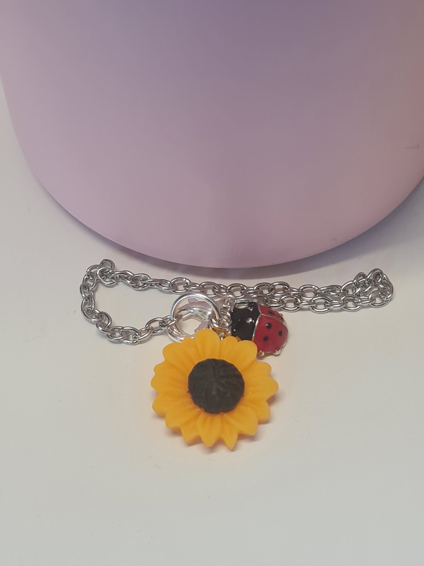 Daisy Tumbler Charm ~ Stanley Cup Charm ~ Custom Made Charms  ~ Sunflower  ~ Cup Charm ~ Cup Handle Charm ~ Bee ~ Honey Bee ~ Ladybug