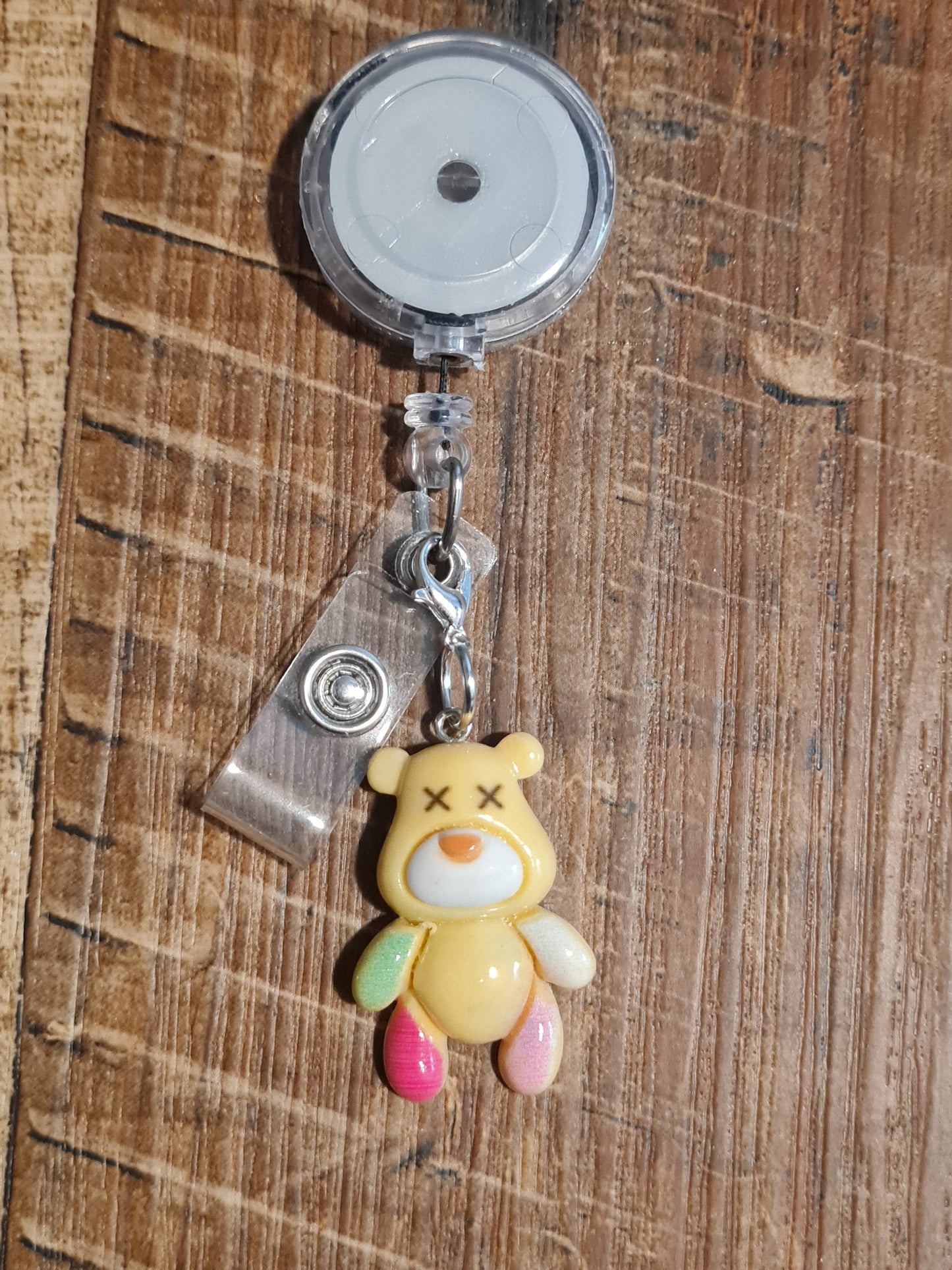 Bear ~ ID Badge Reel Charm ~ Custom Made Charms ~ Badge Buddy ~ Badge Accessories ~ Teddy Bear ~ Badge Charm ~ Pediatrics