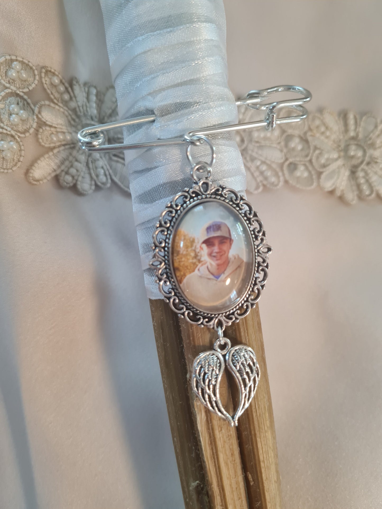 Wedding Bouquet Charm ~ Memorial Charm ~ Groom Jacket Memorial Charm ~ In Loving Memory Charm ~ Guardian Angel Charm ~ Bride Bouquet Charm