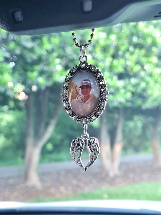 Rearview Mirror Memorial Charm - "Always With You" Car Hanging Ornament - Bereavement & Sympathy Gift for Loss of Loved One