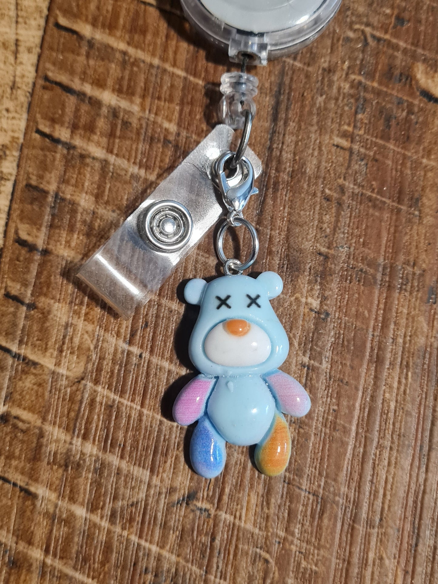 Bear ~ ID Badge Reel Charm ~ Custom Made Charms ~ Badge Buddy ~ Badge Accessories ~ Teddy Bear ~ Badge Charm ~ Pediatrics