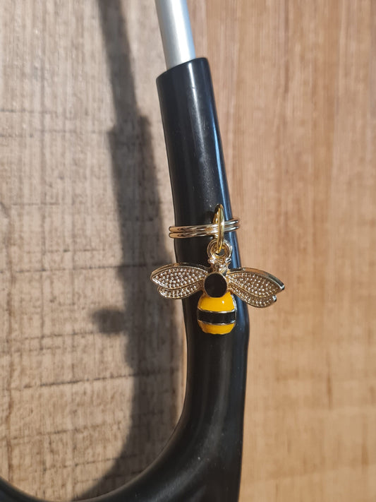 Bee ~ Honey Bee ~ Stethoscope Charm ~ RN Charm ~ Medical Stethoscope Charm ~ Physician Charm ~ Stethoscope Tag ~ OT ~ PT ~ Bee Charm