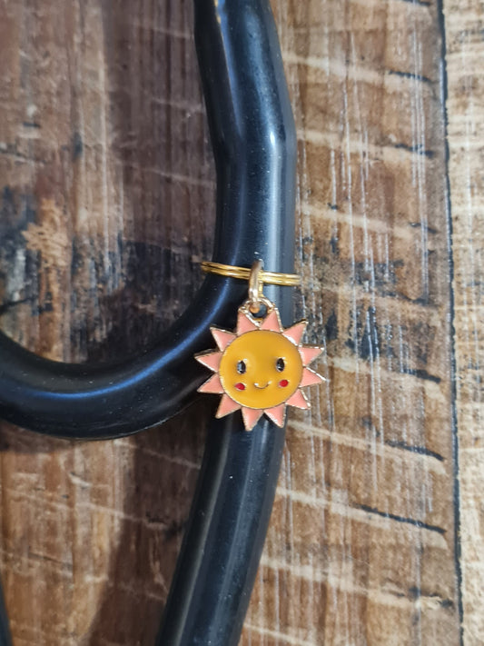Sunshine Stethoscope Charm - "You Are My Sunshine" Medical Accessory for Nurses, Doctors, and Vet Techs - Yellow Sun ID Tag for Pedis