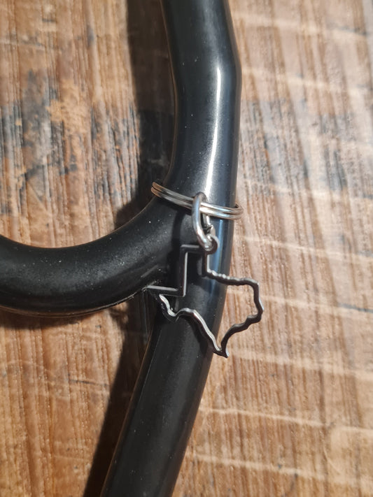 Texas Charm ~ Stethoscope Charm ~  RN Charm ~ Medical Stethoscope Charm  ~ Physician Charm ~ Stethoscope Tag ~ OT ~ PA ~ Lone Star State