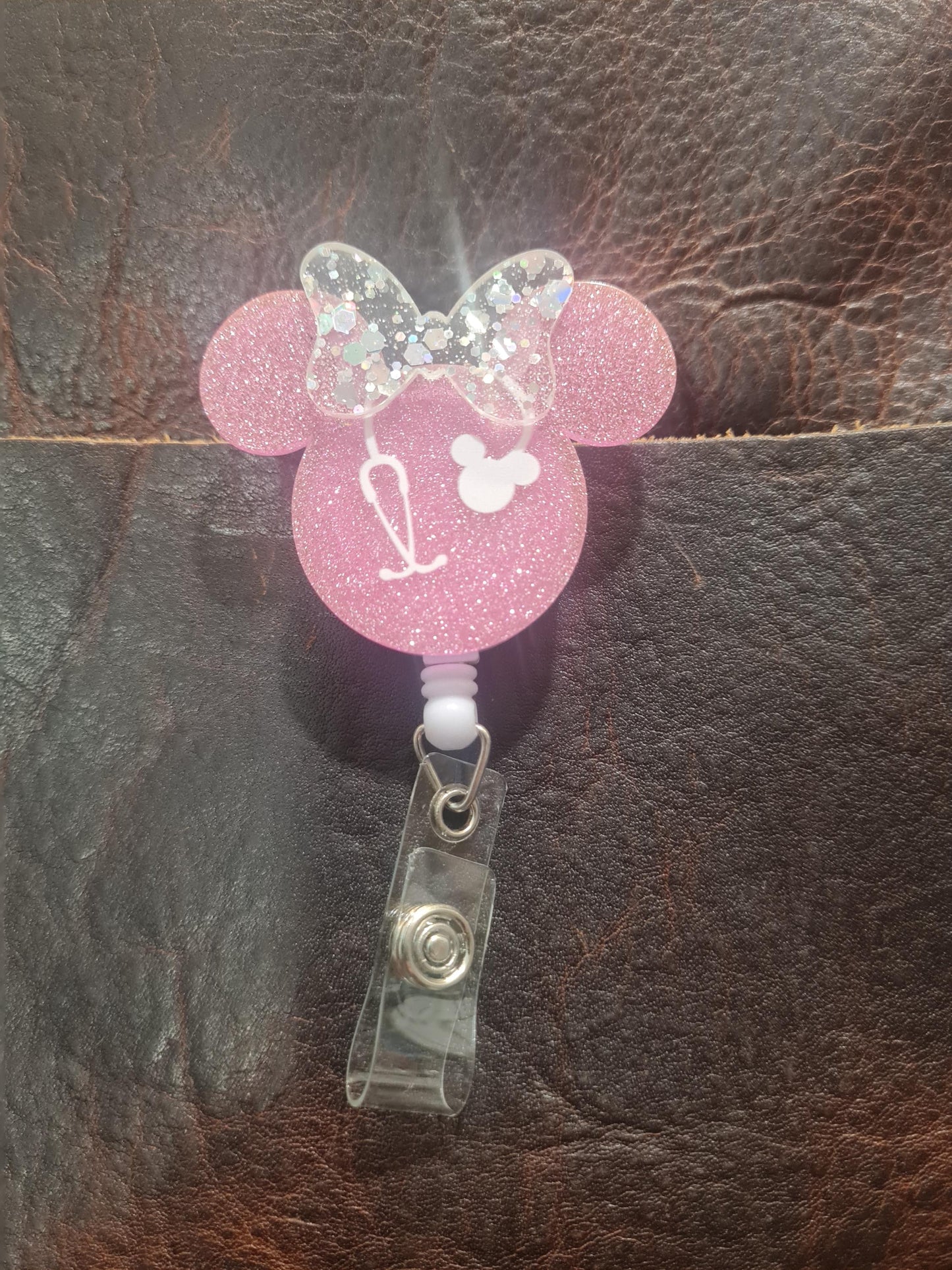 Minnie Mouse Badge Reel ~ ID Badge Reel ~ Minnie with Stethoscope ~ RT ~ Minnie Mouse ID Badge ~ Work Badge Reel ~ Medical Badge Reel