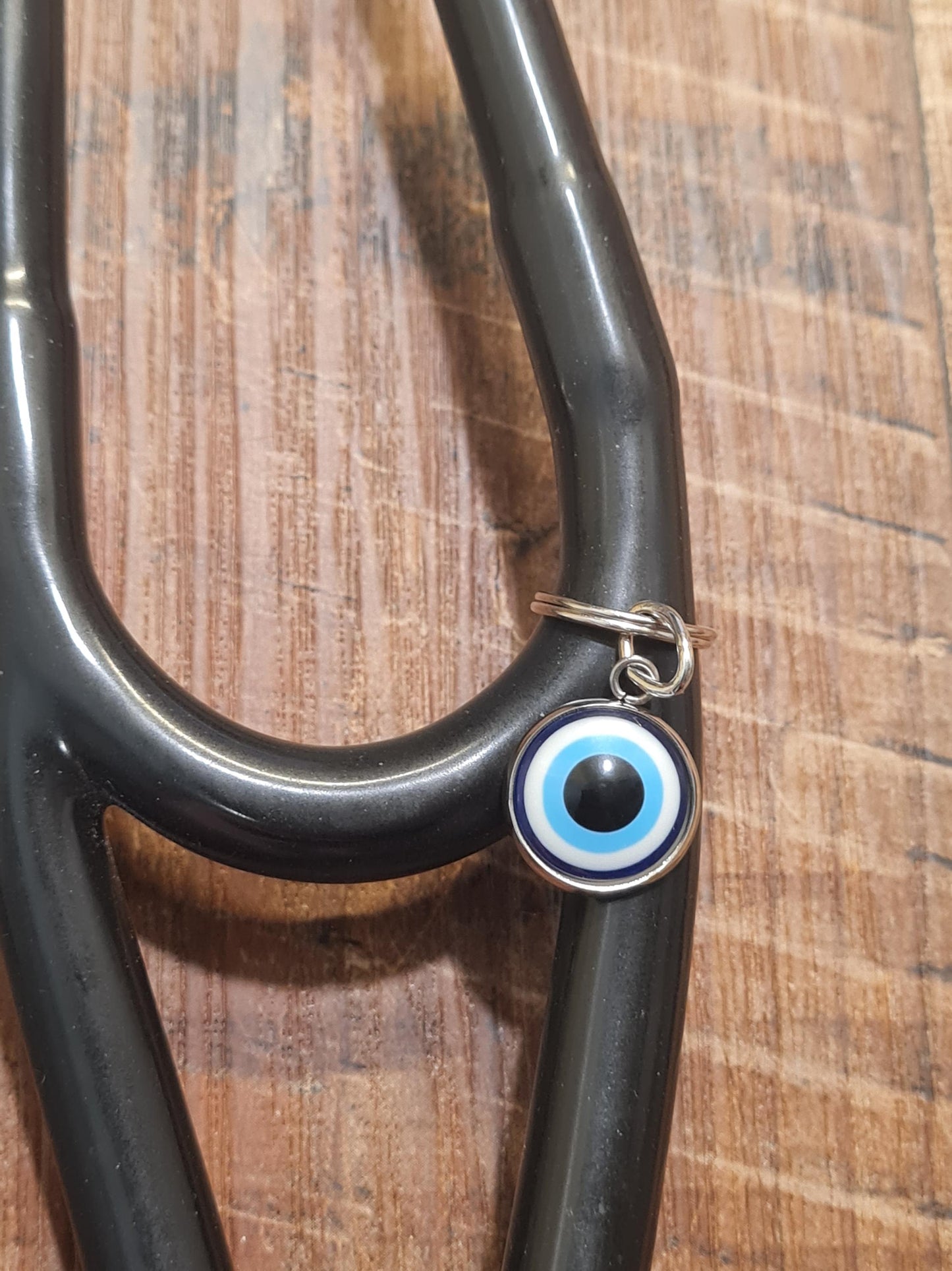 Evil Eye ~ Stethoscope Charm ~  RN Charm ~ Medical Stethoscope Charm ~ Physician Charm ~ Stethoscope Tag ~ OT ~ RT ~ Evil Eye Charm