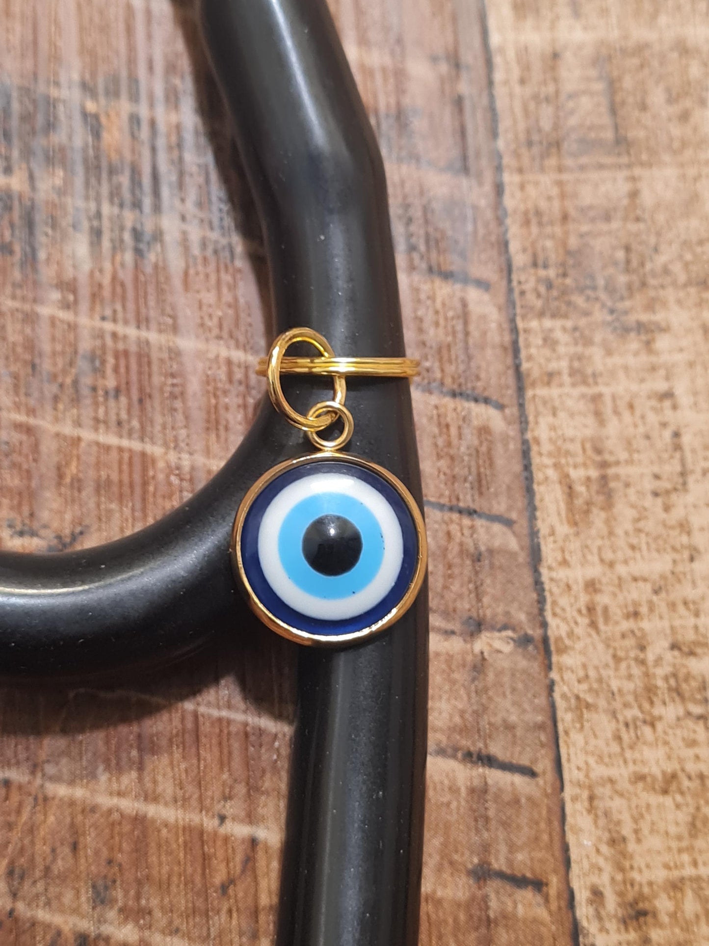 Evil Eye ~ Stethoscope Charm ~  RN Charm ~ Medical Stethoscope Charm ~ Physician Charm ~ Stethoscope Tag ~ OT ~ RT ~ Evil Eye Charm