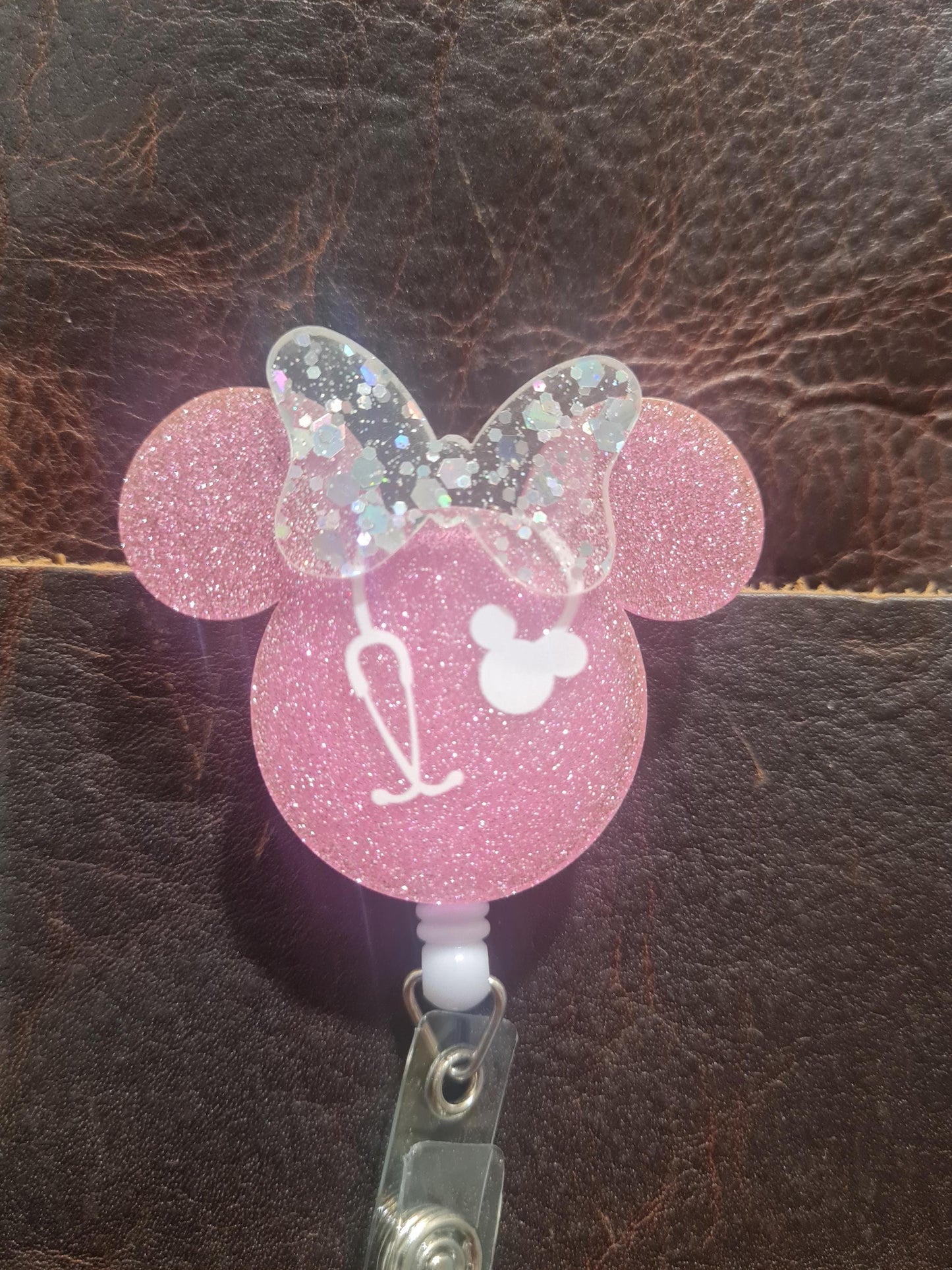 Minnie Mouse Badge Reel ~ ID Badge Reel ~ Minnie with Stethoscope ~ RT ~ Minnie Mouse ID Badge ~ Work Badge Reel ~ Medical Badge Reel