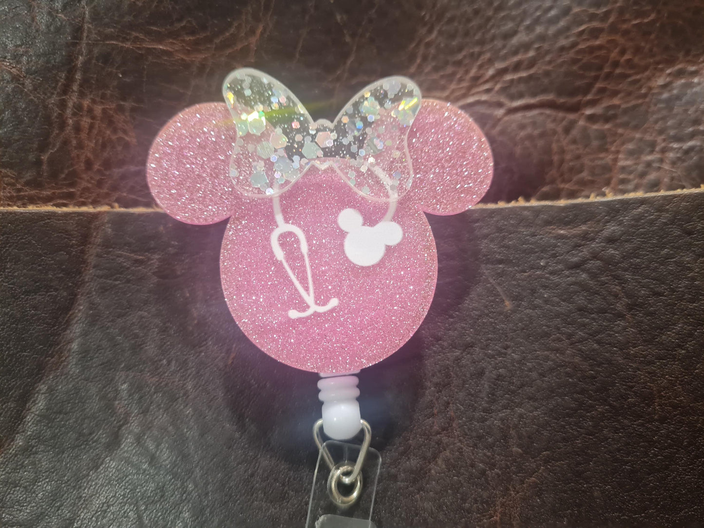 Minnie Mouse Badge Reel ~ ID Badge Reel ~ Minnie with Stethoscope ~ RT ~ Minnie Mouse ID Badge ~ Work Badge Reel ~ Medical Badge Reel