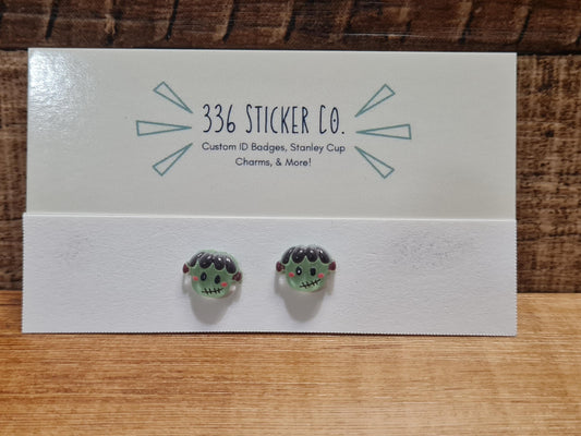 Frankenstein Earrings ~ Halloween Earrings ~  Spooky Earrings ~ Fun Halloween Earrings ~ Fall Earrings ~ Kids Earrings