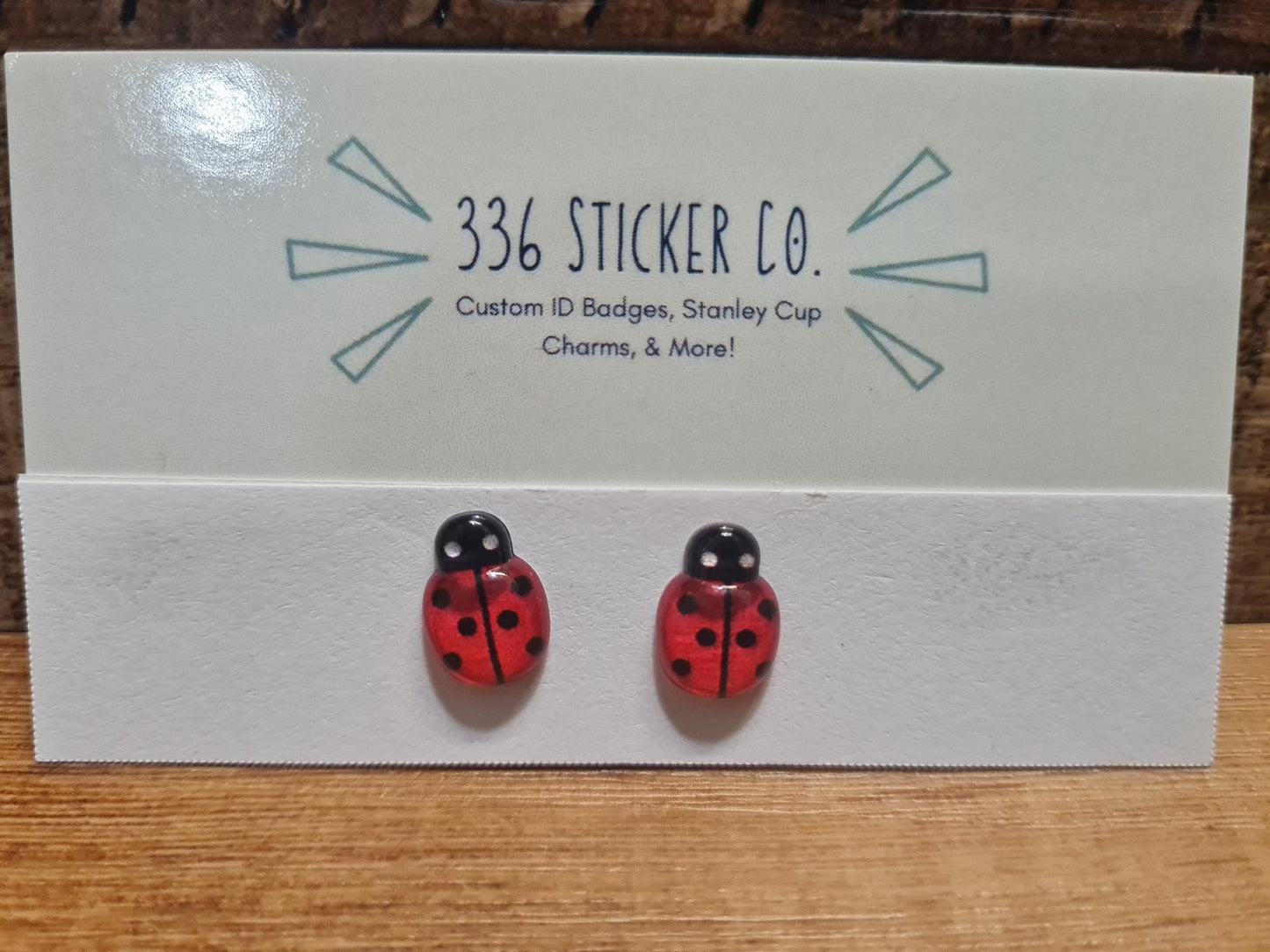 Lady Bug Earrings ~ Earrings ~  Lady Bug~ Fun Earrings ~ Fall Earrings ~ Kids Earrings ~ Stud Earrings