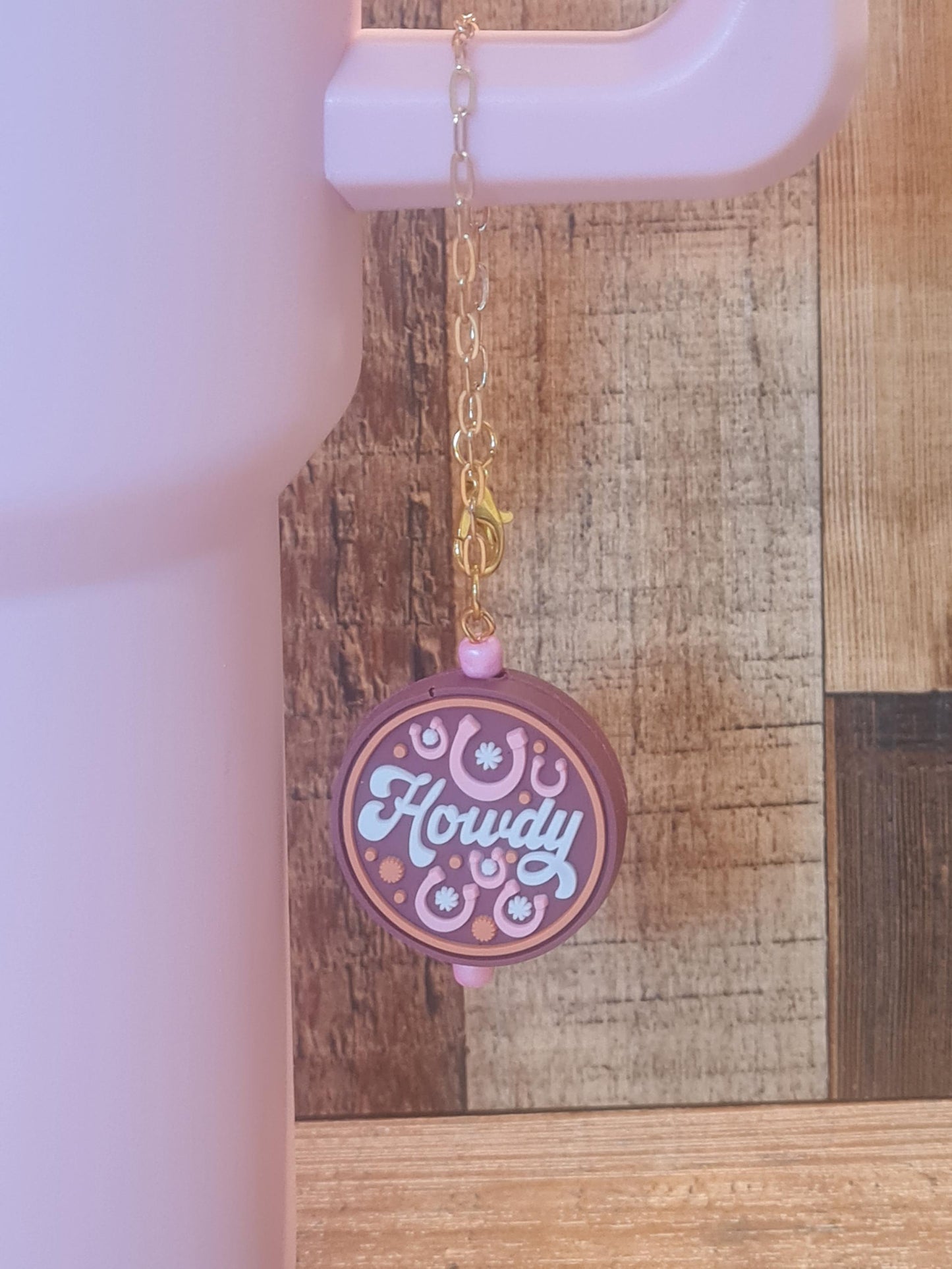 Howdy Tumbler Charm ~ Stanley Cup Charm ~ Custom Made Charms ~ Cup Charm ~ Cup Handle Charm ~ Cowboy ~ Cowgirl ~ Cup Accessory