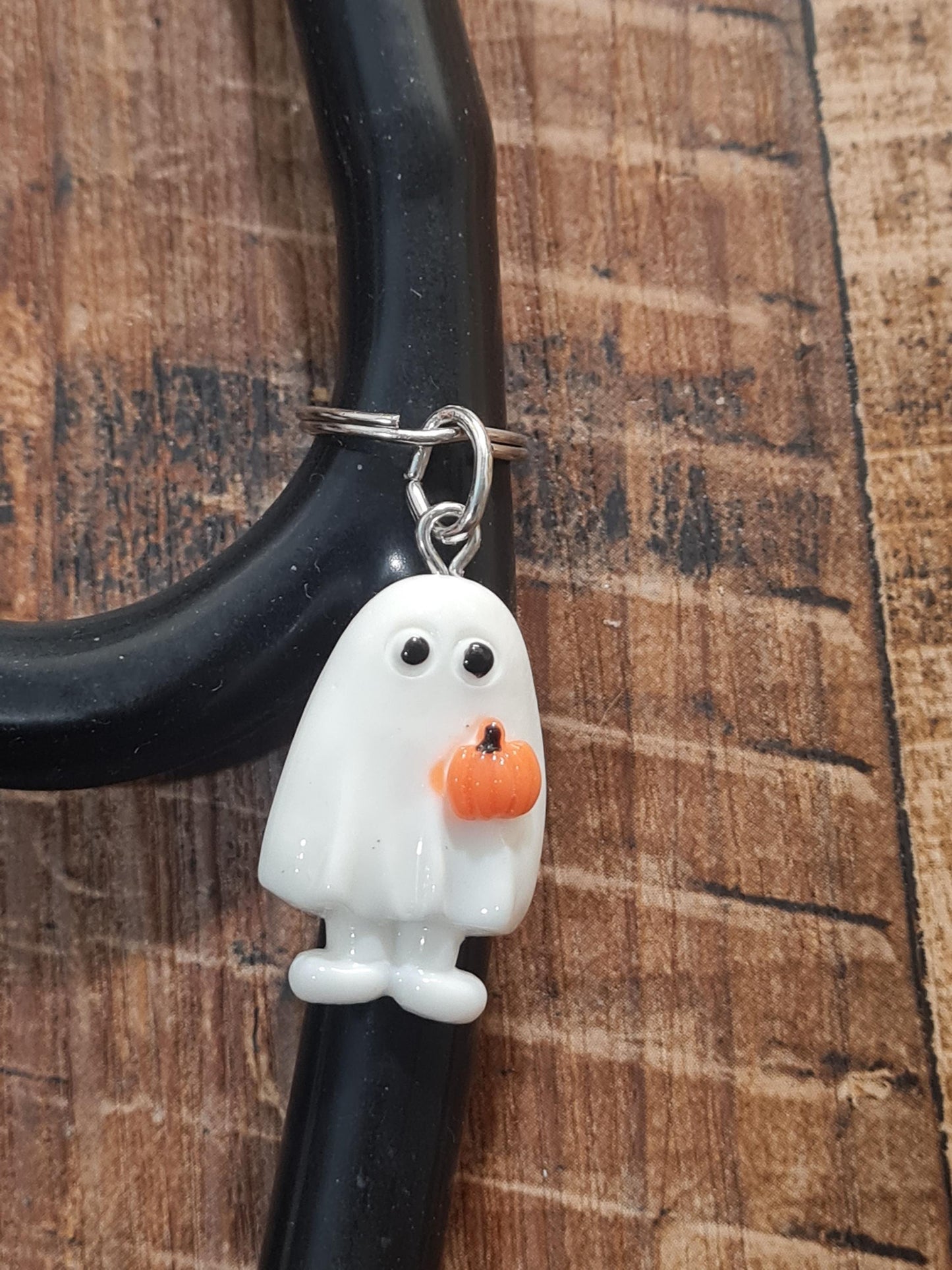 Ghost ~ Stethoscope Charm ~ RN Charm ~ Halloween Stethoscope Charm ~ Physician Charm ~ Stethoscope Tag ~ OT ~ PT ~ Spooky Stethoscope Charm