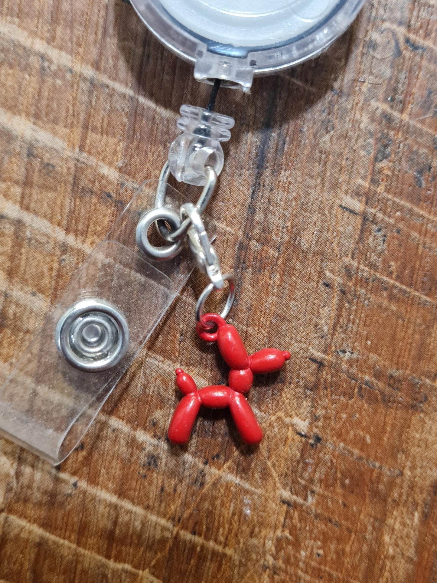 Balloon Animal ~ ID Badge Reel Charm ~  Badge Buddy ~ Badge Accessories ~ Work Badge Charm  ID Badge Charm ~ Balloon Animal Badge Charm