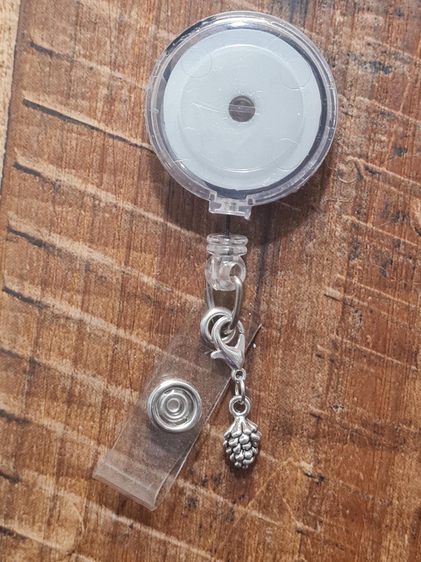 Pine Cone ID Badge Reel Charm - Rustic Woodland Lanyard Accessory for Park Rangers, Science Teachers, and Nature Lovers