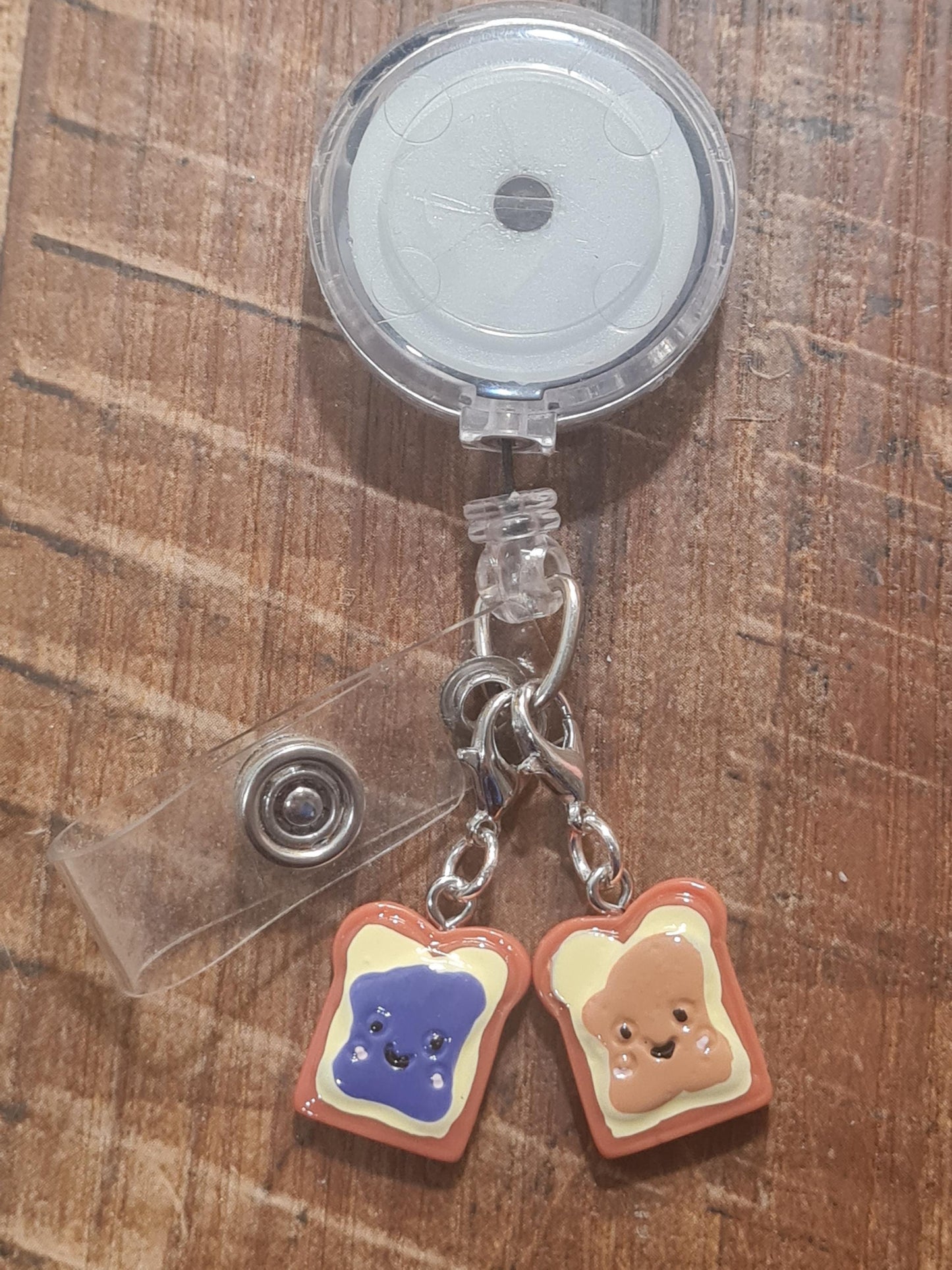 Peanut Butter & Jelly Charms ~ ID Badge Reel Charm ~ Custom Made Charm ~ Badge Buddy ~ Badge Accessories ~ Work Bestie Charms ~ Friend Charm