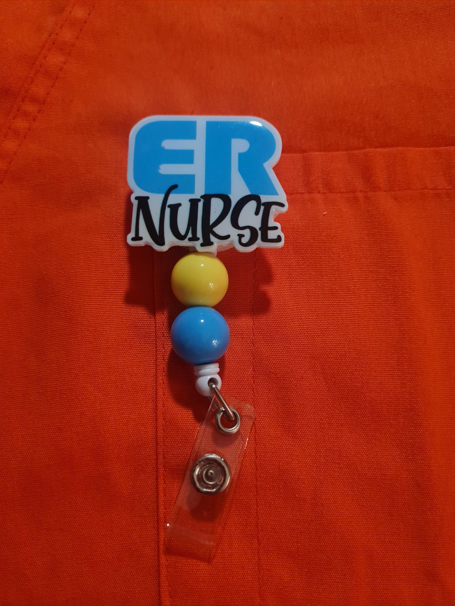 ER Nurse Badge Reel ~ ID Badge Reel ~Health Care Badge Reel ~ Work Badge~ Medical Badge Reel ~ Emergency Room RN Badge Reel