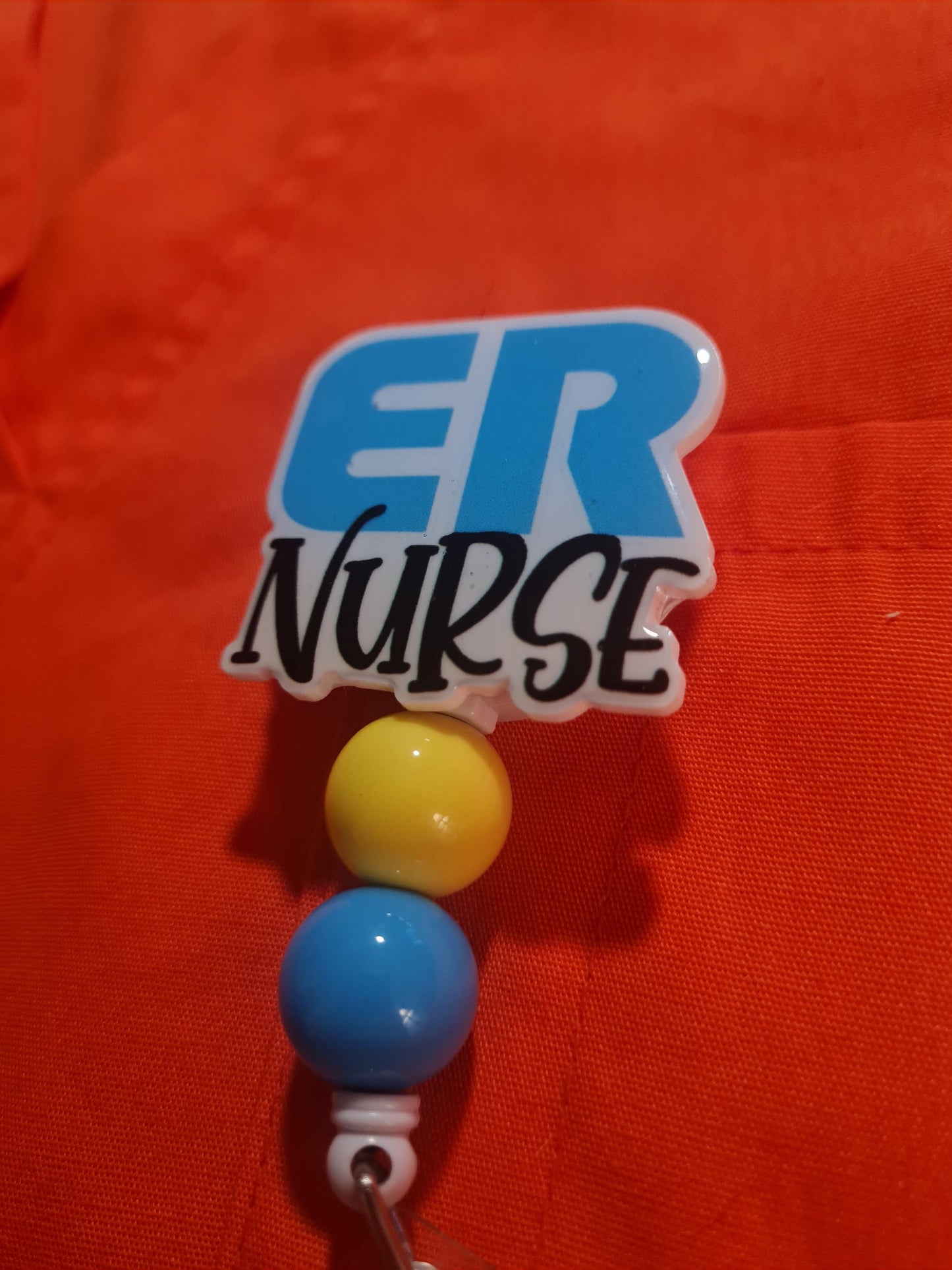 ER Nurse Badge Reel ~ ID Badge Reel ~Health Care Badge Reel ~ Work Badge~ Medical Badge Reel ~ Emergency Room RN Badge Reel