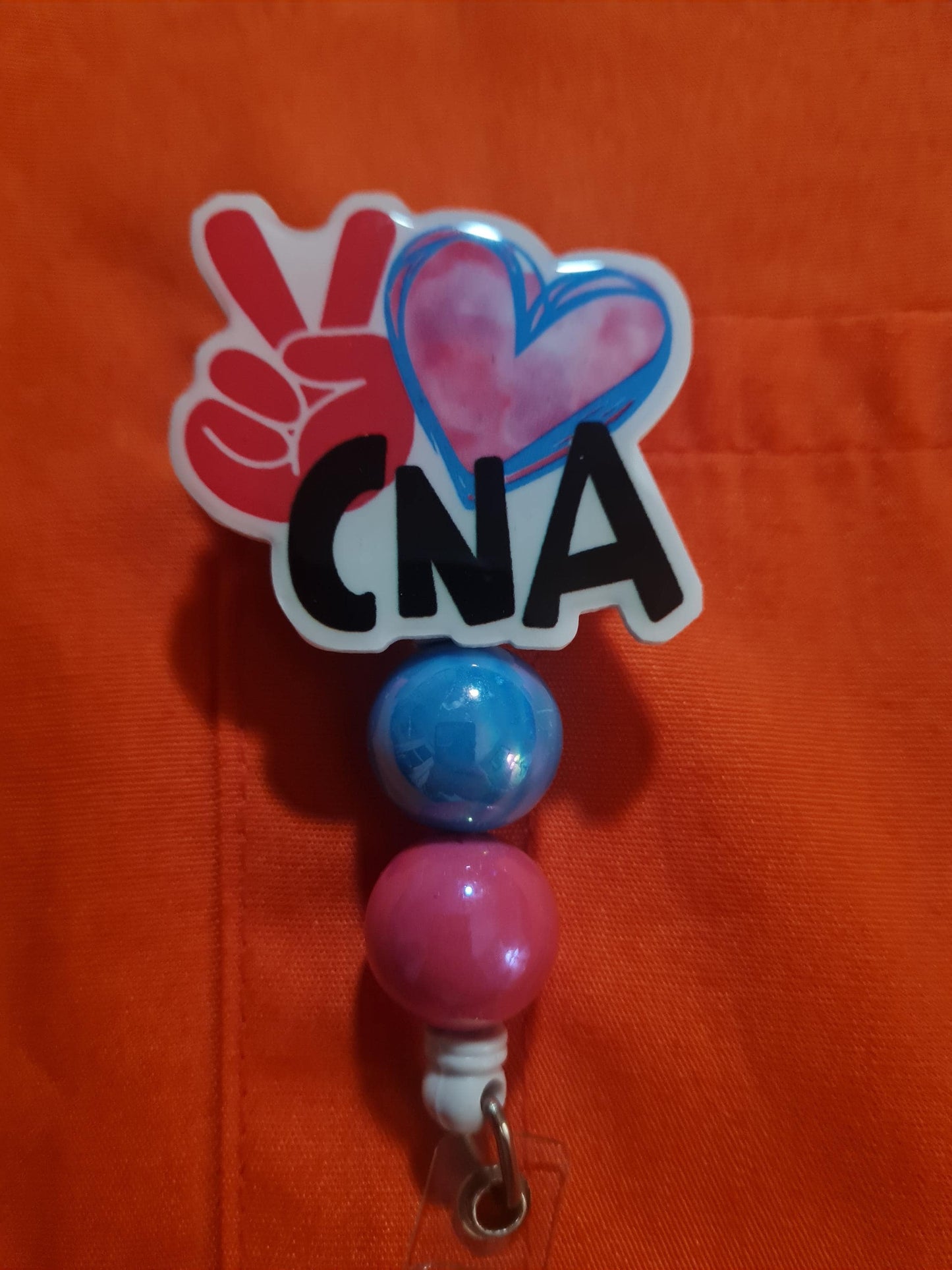 CNA Badge Reel ~ ID Badge Reel ~ Health Care Badge Reel~Medical Badge Reel~ Certified Nurse Assistant Badge Reel ~ Peace Love CNA Badge Reel