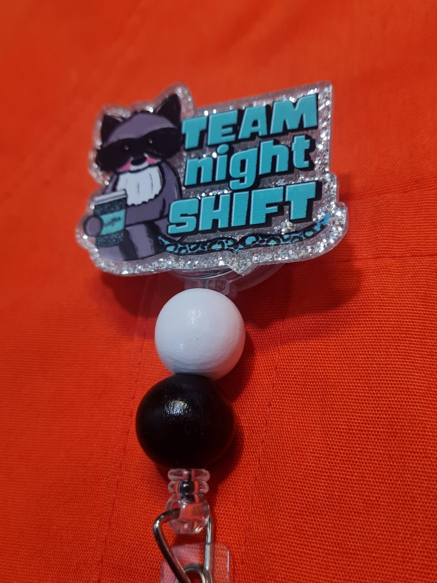Team Night Shift Badge Reel ~ ID Badge Reel ~Health Care Badge Reel ~ Work Badge~ Medical Badge Reel ~ RN Badge Reel ~ Nurse Badge Reel