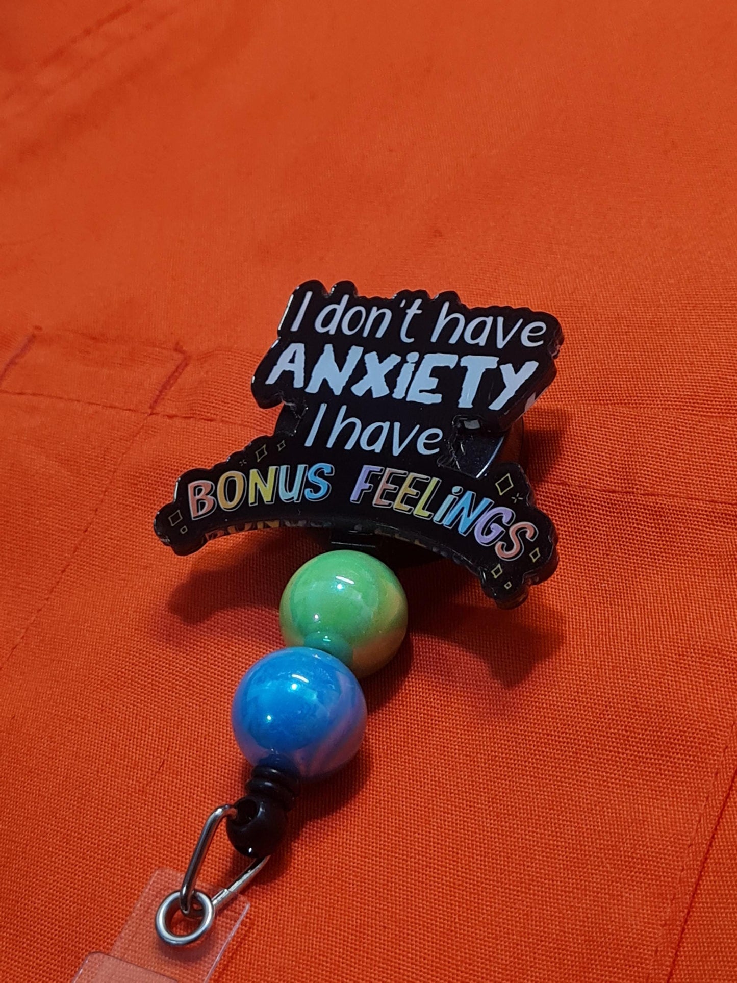 Bonus Feelings Badge Reel ~ ID Badge Reel ~ Badge Reel ~ Work Badge~ Medical Badge Reel ~ RN Badge Reel ~ Nurse Badge Reel ~ Anxiety Badge