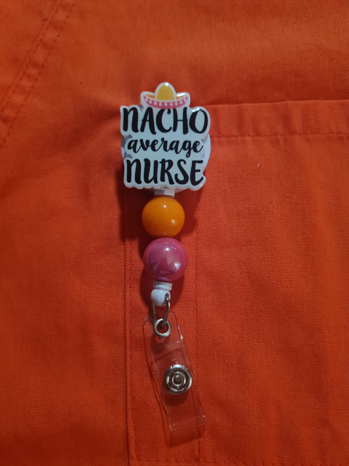 Nacho Average Nurse Badge Reel ~ ID Badge Reel ~Health Care Badge Reel ~ Work Badge~ Medical Badge Reel ~ RN Badge Reel ~ Nurse Badge Reel