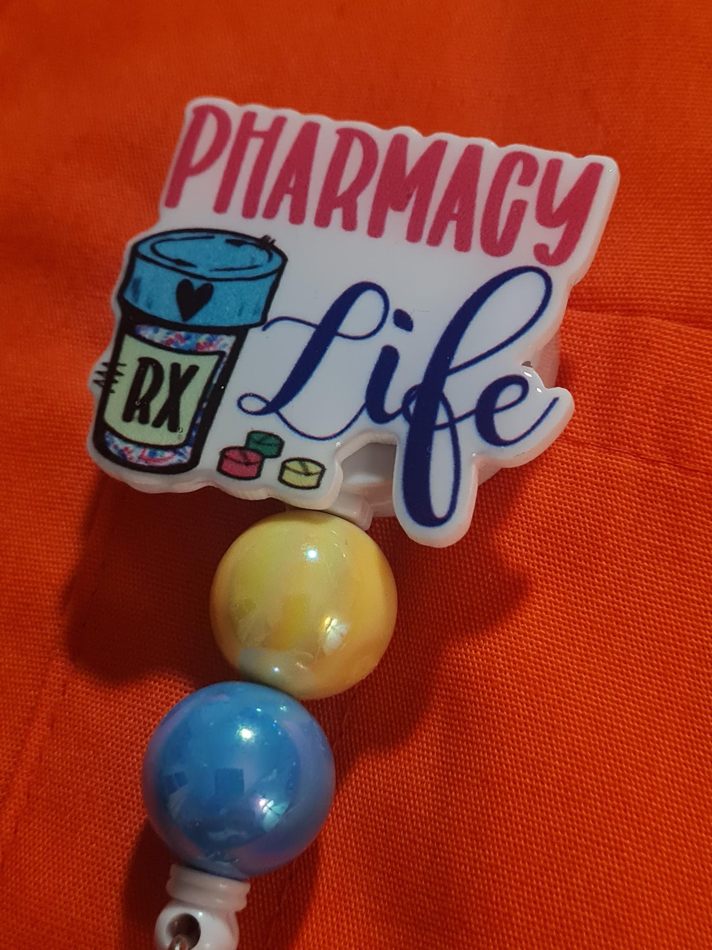 Pharmacy Badge Reel ~ ID Badge Reel ~ Health Care Badge Reel ~ Medical Badge Reel ~ Pharmacy Tech Badge Reel ~ Pharmacist ~ RX Badge Reel