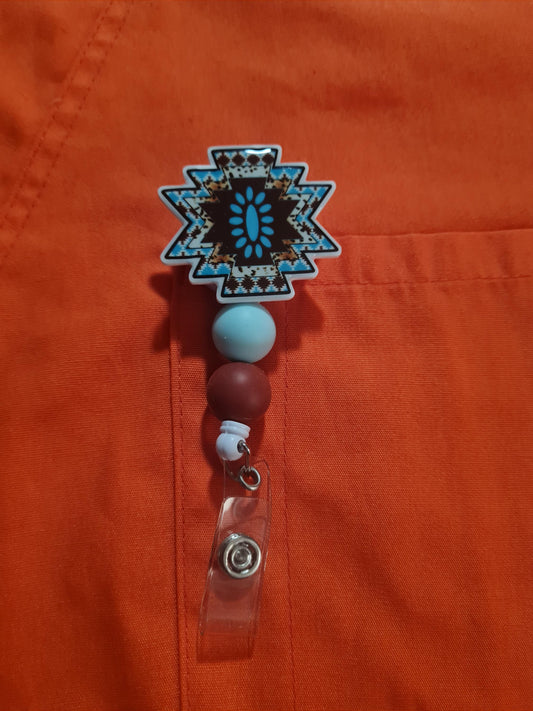 Native American Badge Reel ~  Health Care Badge Reel ~ Work Badge ~ Medical Badge Reel ~ Tribal Badge Reel ~ Turquoise Badge Reel ~ RN Reel