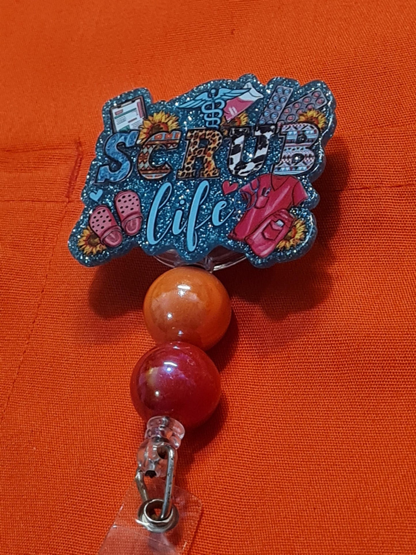 Scrub Life Badge Reel ~ ID Badge Reel ~Health Care Badge Reel ~ Work Badge~ Medical Badge Reel~ RN Badge Reel ~ Nurse Badge Reel ~ CNA Badge