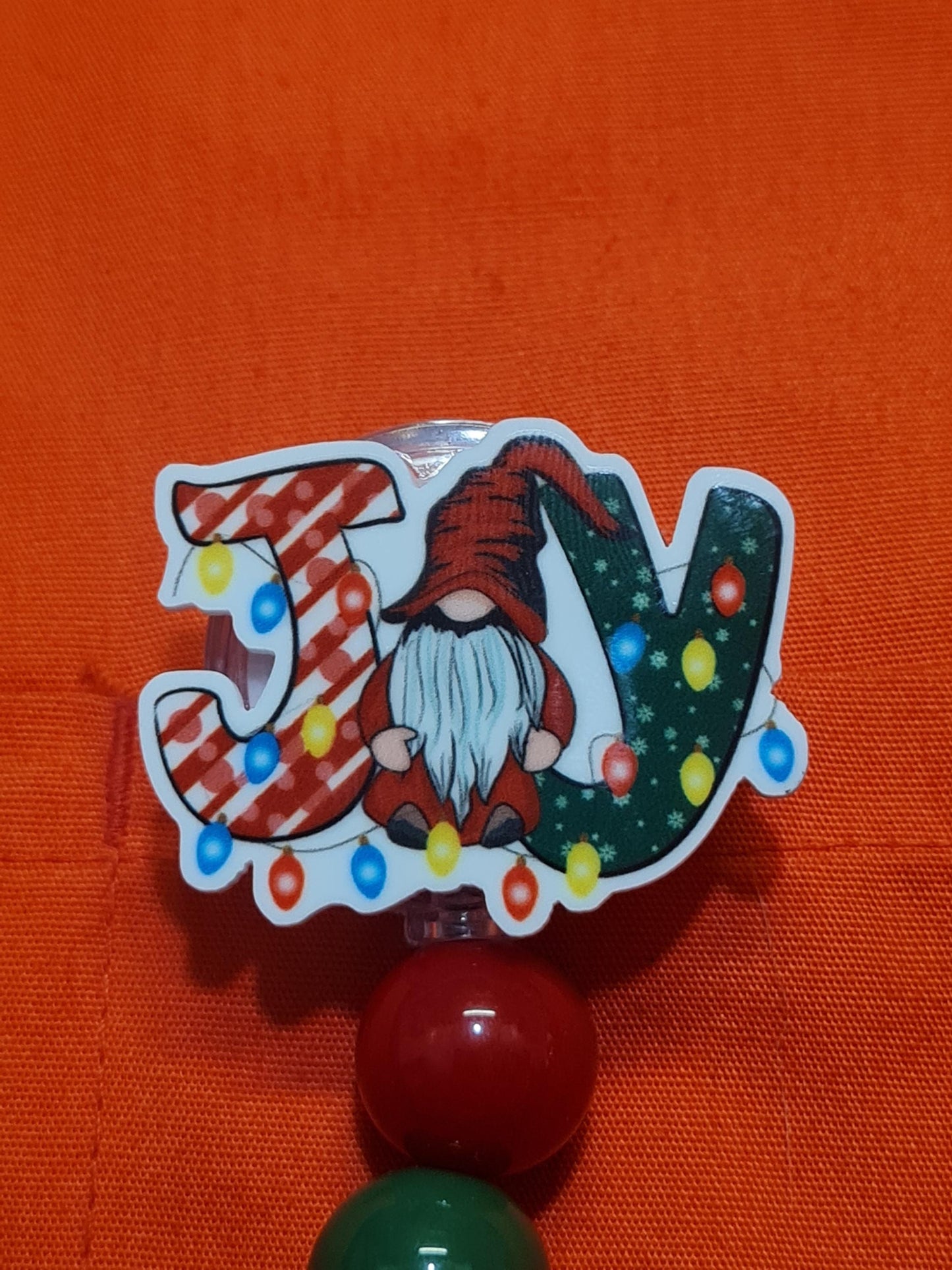 Christmas Joy Badge Reel ~  Health Care Badge Reel ~ Work Badge ~ Medical Badge Reel ~ Christmas Gnome Badge Reel ~ Gnome Badge Reel