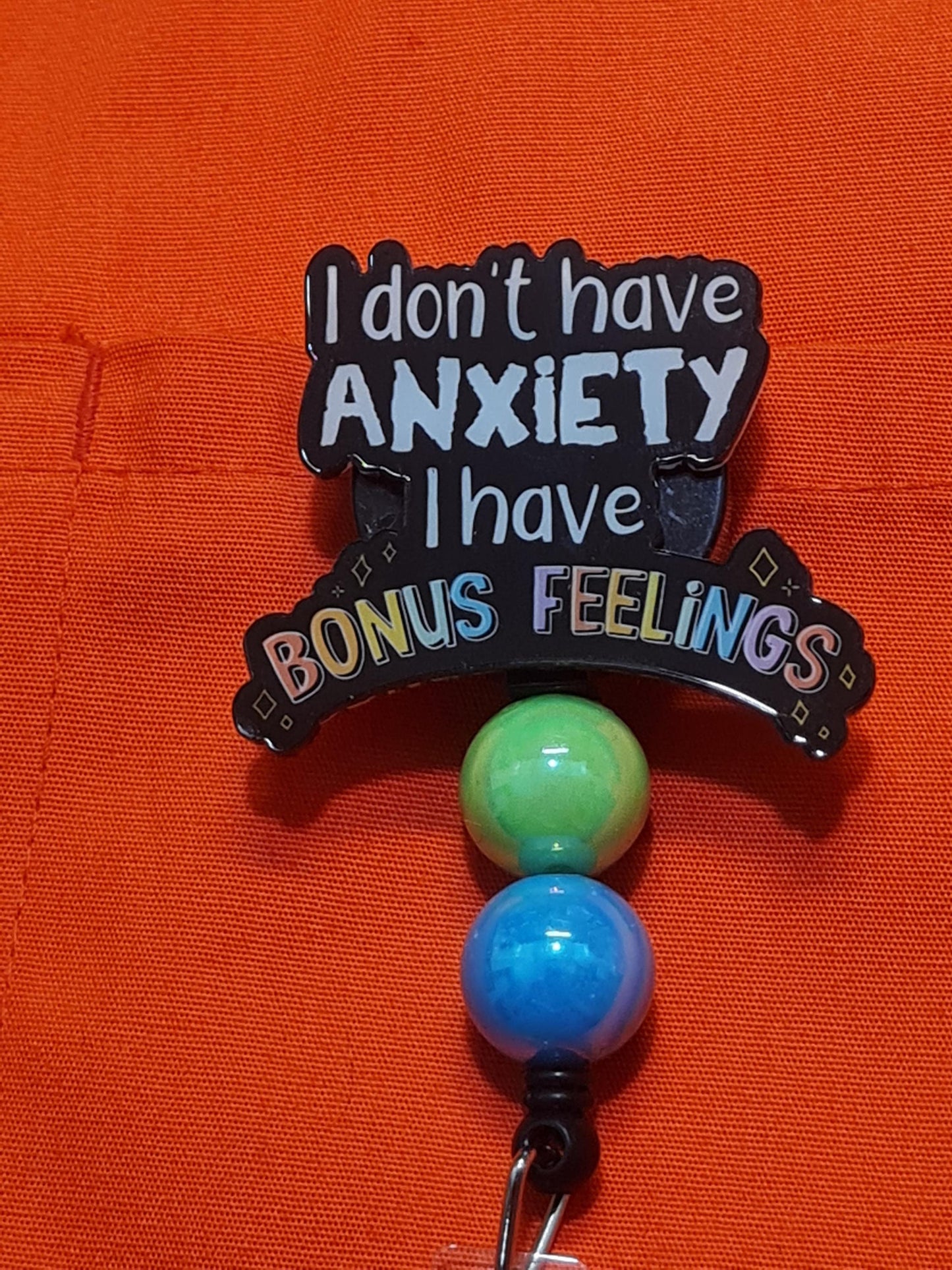 Bonus Feelings Badge Reel ~ ID Badge Reel ~ Badge Reel ~ Work Badge~ Medical Badge Reel ~ RN Badge Reel ~ Nurse Badge Reel ~ Anxiety Badge
