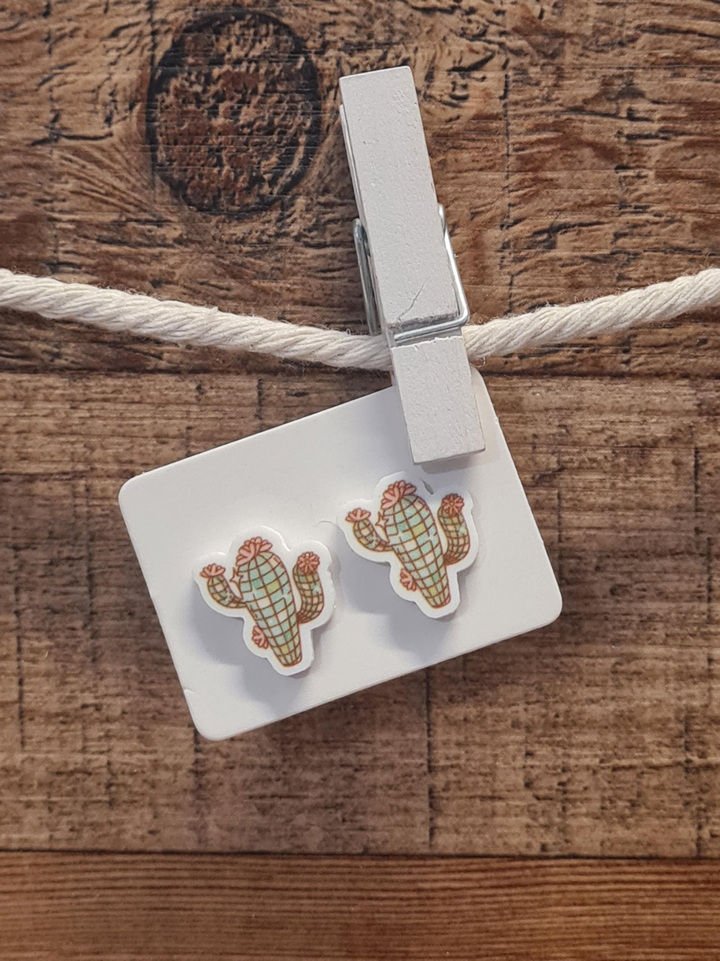 Cactus Earrings ~ Disco Ball Cactus Earrings ~ Disco Ball Earrings ~ Post Earrings ~ Cactus Post Earrings ~ Easter Basket Gift