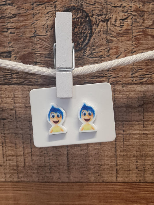 Mood Character Earrings ~ Anger Earrings ~ Sadness Earrings ~ Post Earrings ~ Disgust Earrings ~ Joy Earrings ~ Fear Earrings ~ Feelings