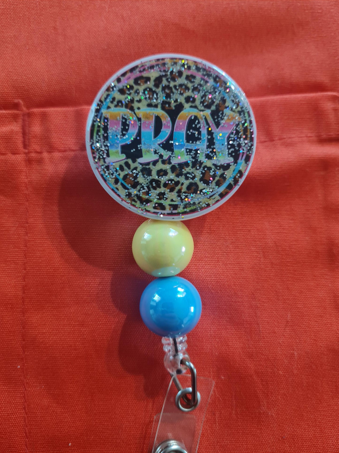 Prayer Request ID Badge Reel - Inspirational Scripture Scripture Holder for Christian Nurses, Teachers, and Church Staff - Retractable Faith Badge